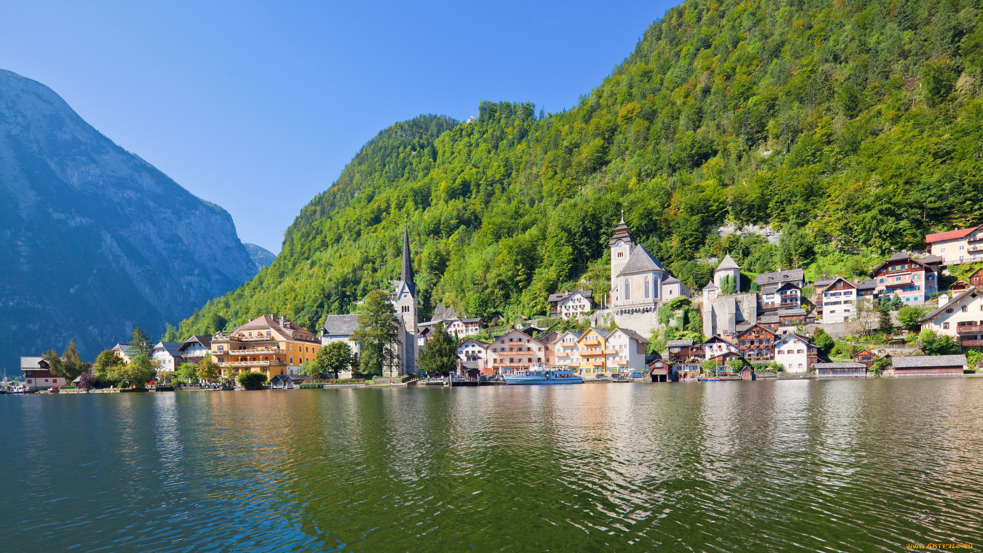 города, пейзажи, hallstatt, австрия