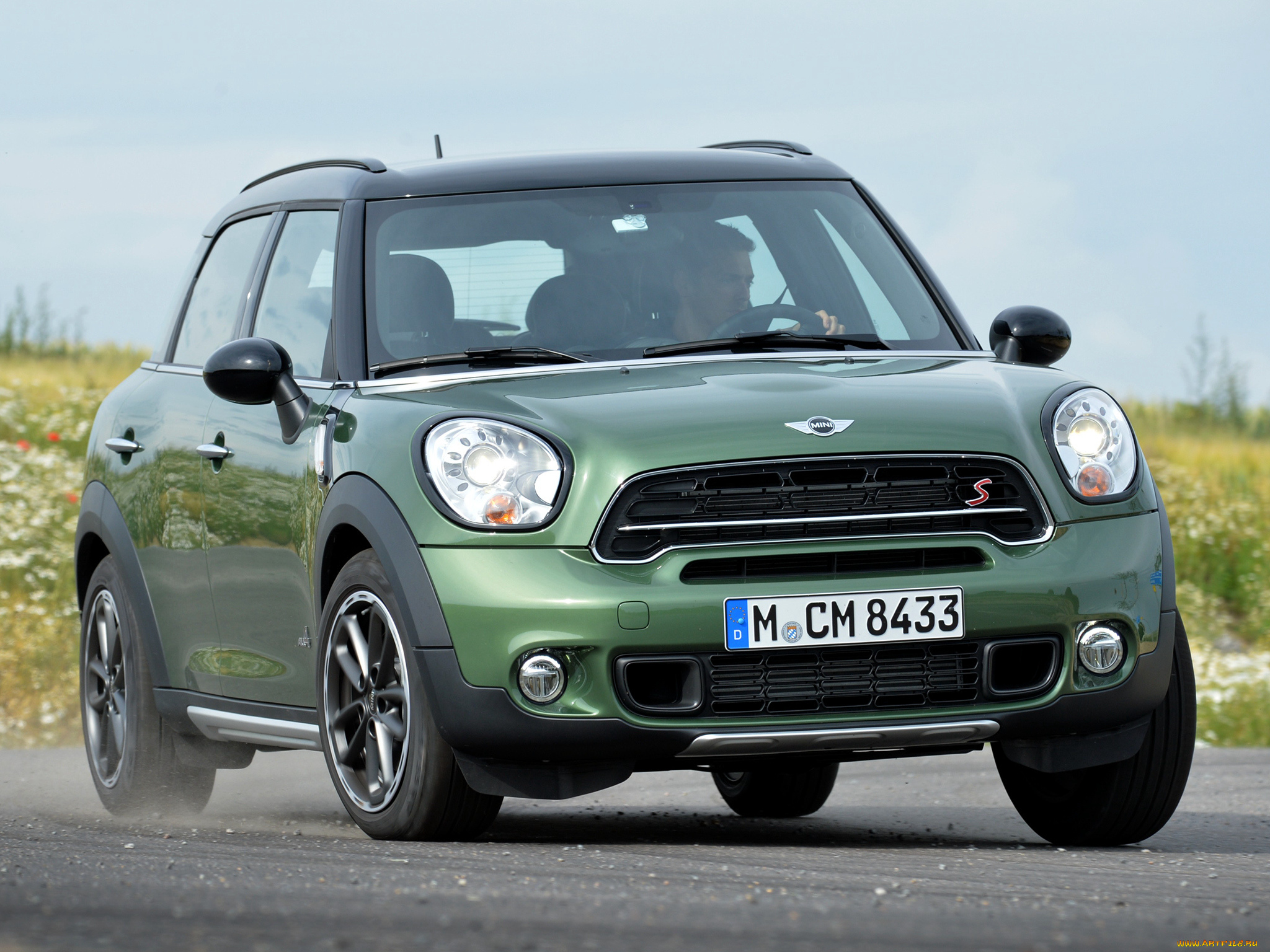 автомобили, mini, s, countryman, cooper, зеленый, 2014г, r60