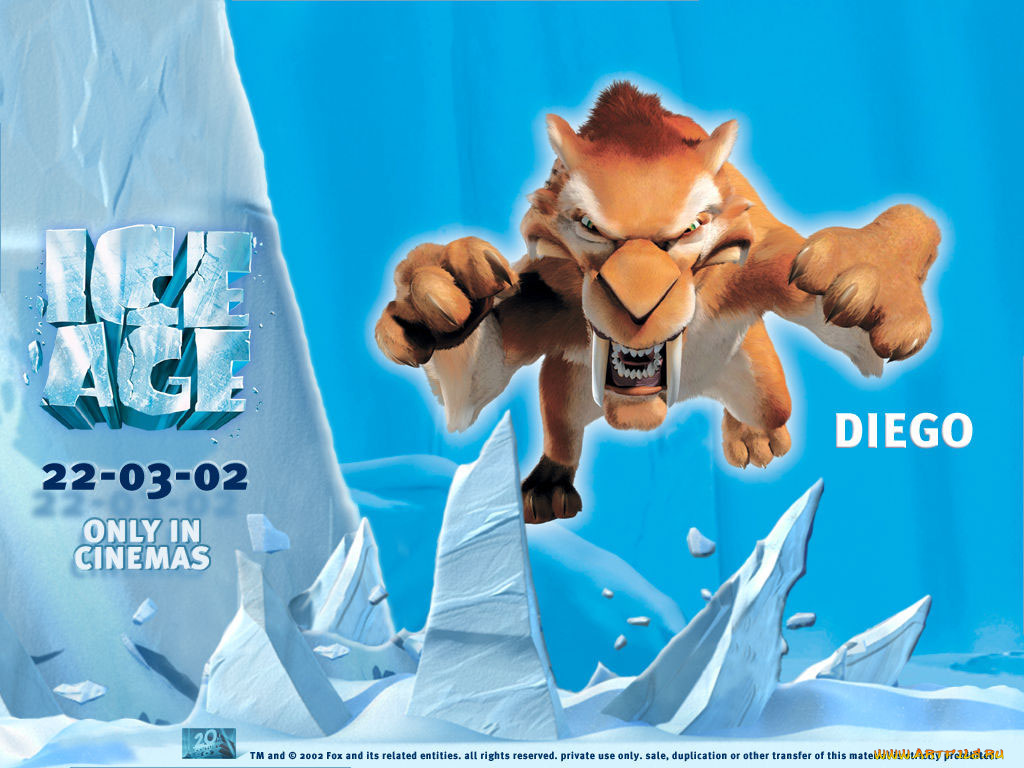 диего, мультфильмы, ice, age