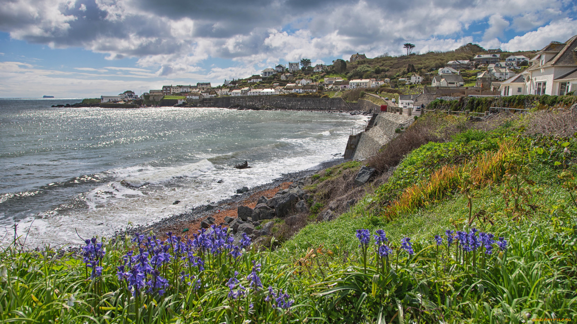 coverack, города, -, панорамы, побережье