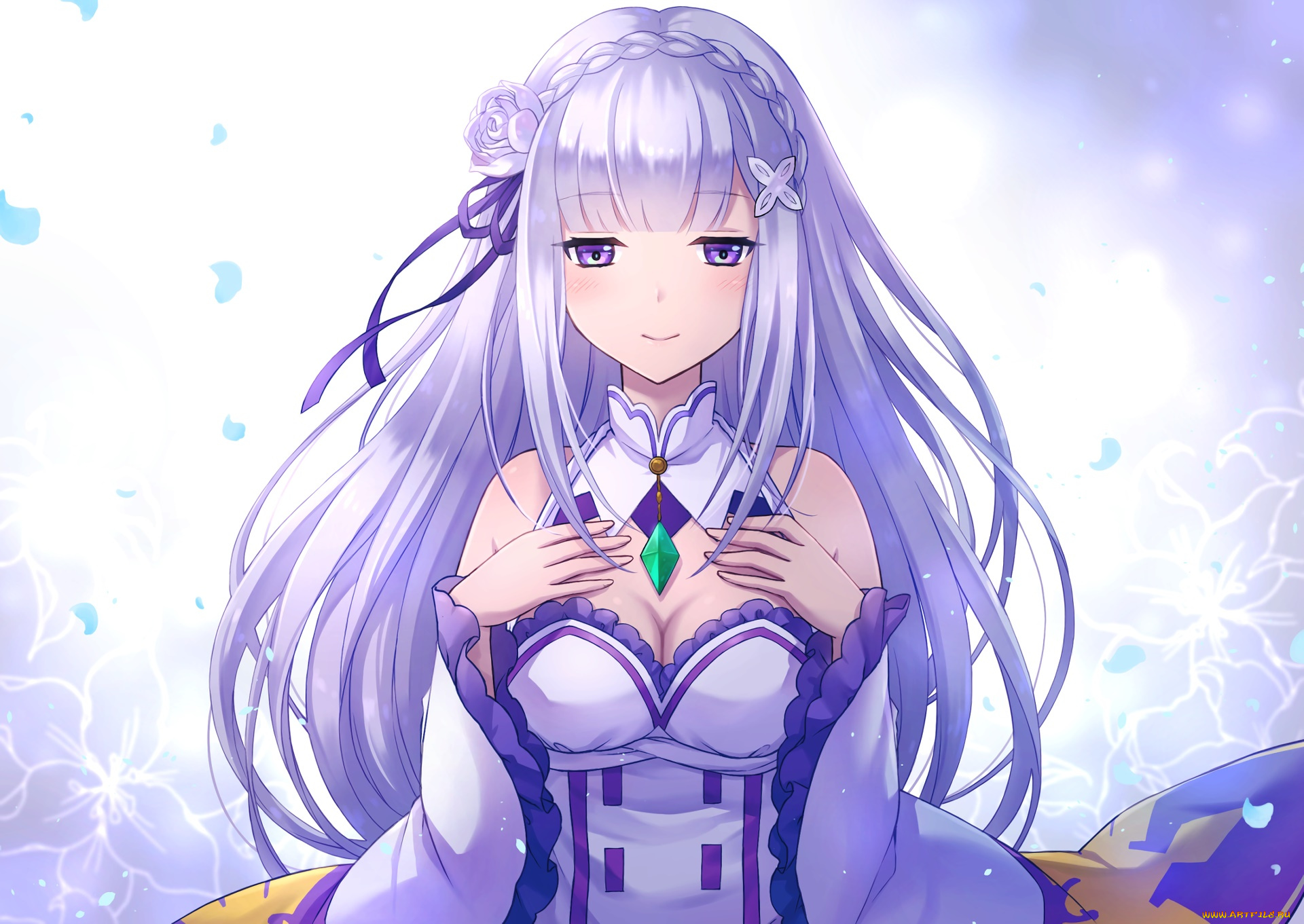 аниме, re, , zero, kara, hajimeru, isekai, seikatsu, взгляд, девушка, фон