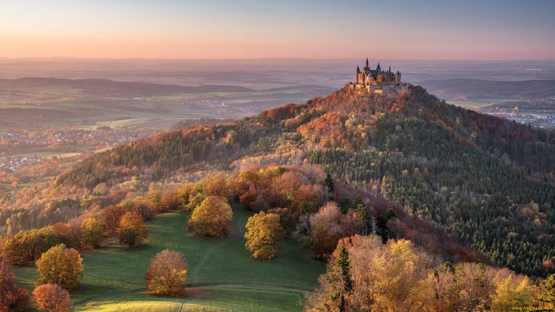 города, замки, германии, замок, germany, панорама, swabian, jura, германия, гора, mount, hohenzollern, швабский, альб, гогенцоллерн, castle, долина