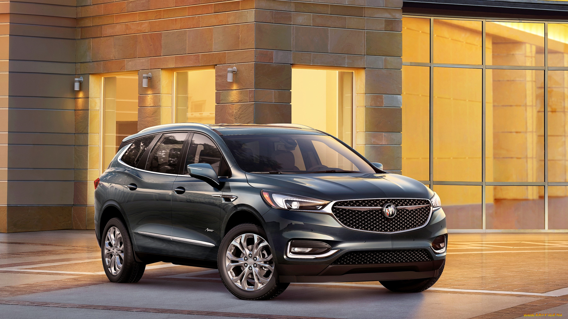 buick, enclave, автомобили, buick, бьюик, темный, здание