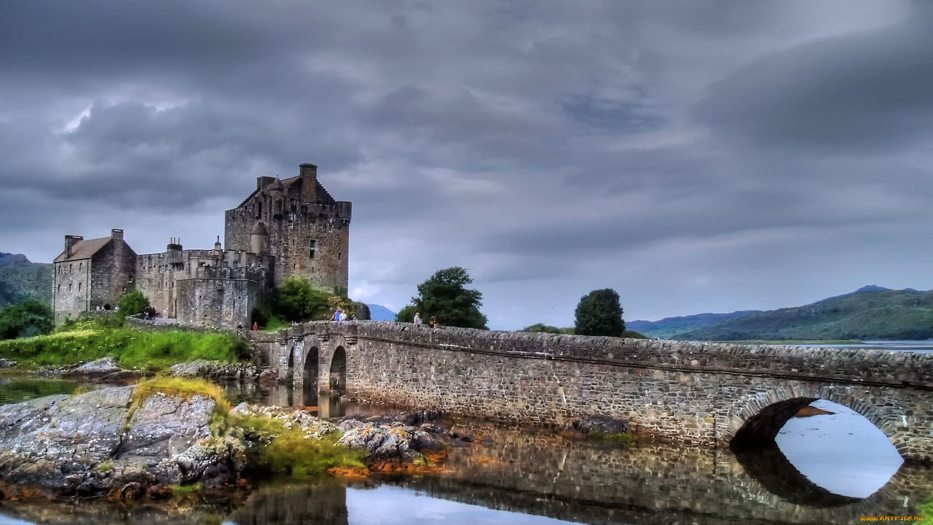 elian, donan, castle, scotland, города, замок, эйлиан, донан, шотландия