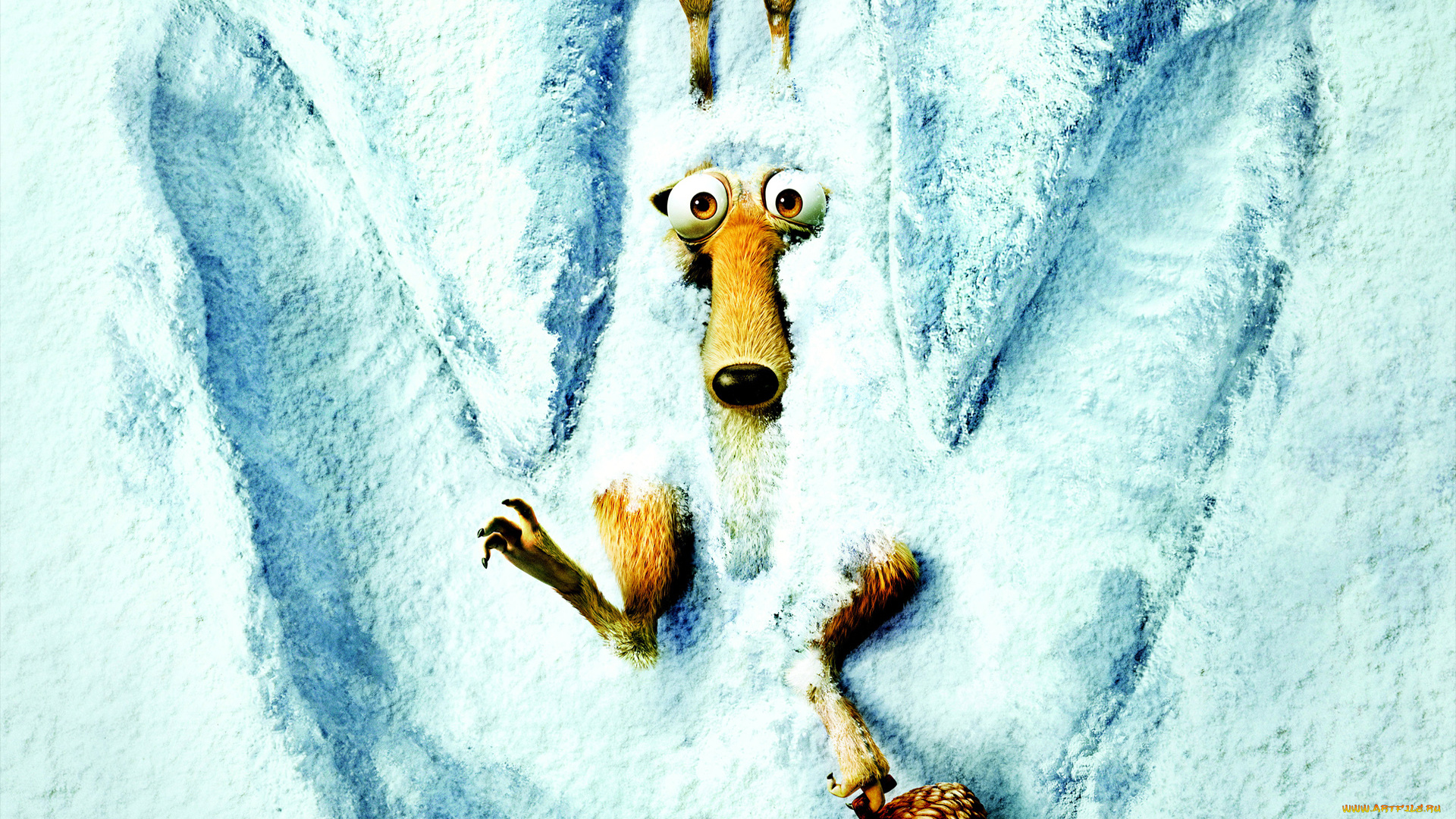 ледниковый, период, мультфильмы, ice, age, dawn, of, the, dinosaurs, снег, орех, след, scrat, белка