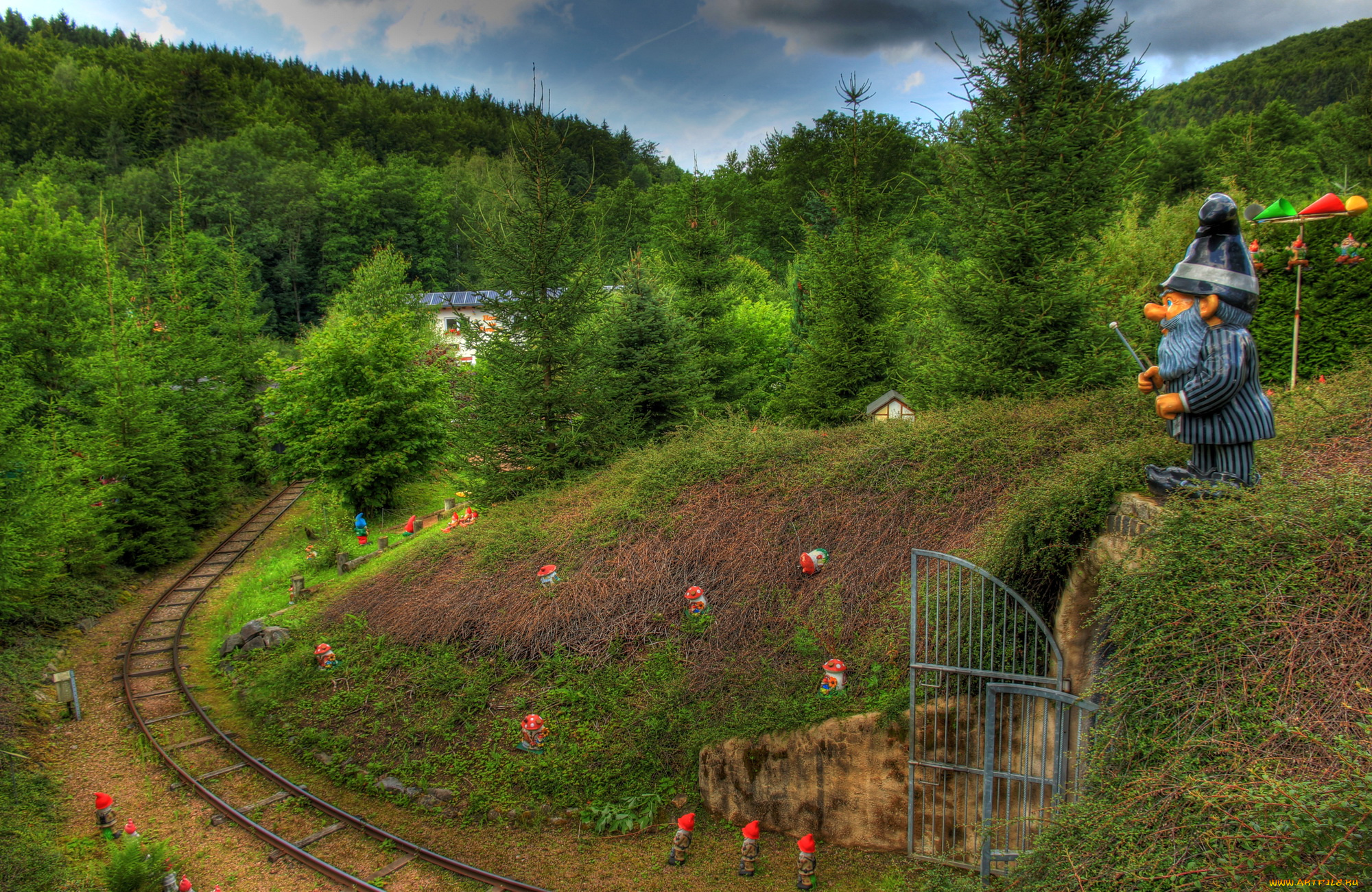 германия, трузеталь, zwergenpark, природа, парк