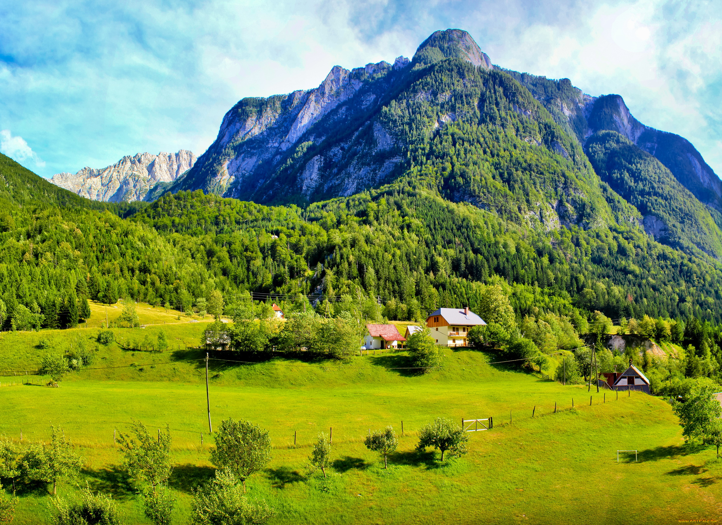 словения, bovec, природа, горы