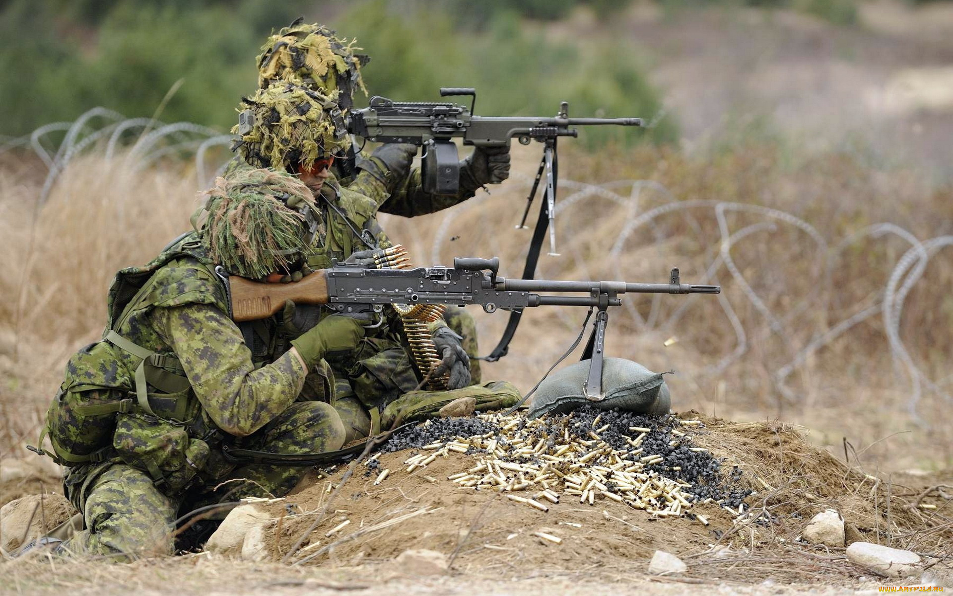 оружие, армия, спецназ, canadian, army, soldiers, c6, and, c9, machine, guns