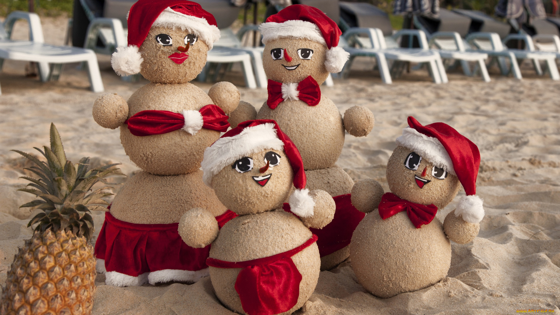 праздничные, снеговики, sand, beach, snowman, christmas, new, year, happy, пляж, рождество, c, новым, годом, песок