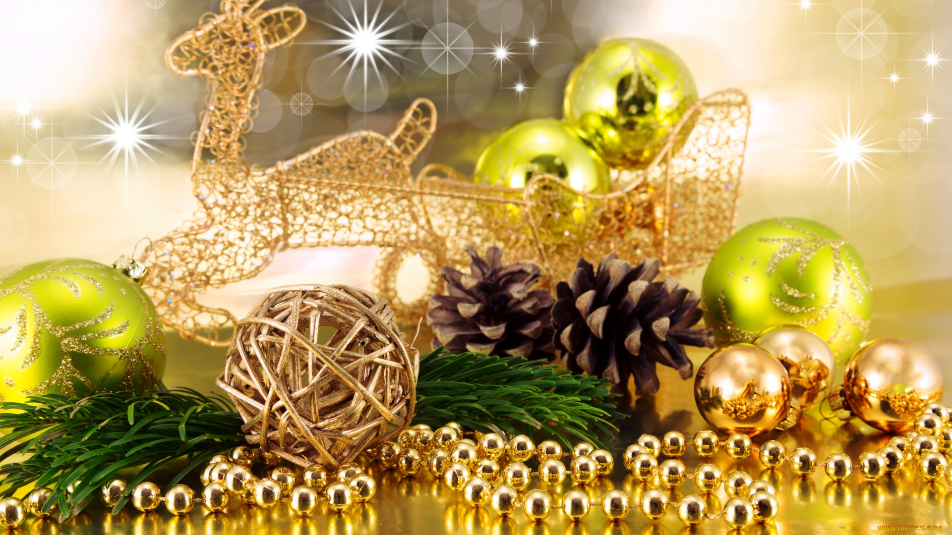 праздничные, украшения, bokeh, decoration, christmas, рождество, шары, новый, год, merry