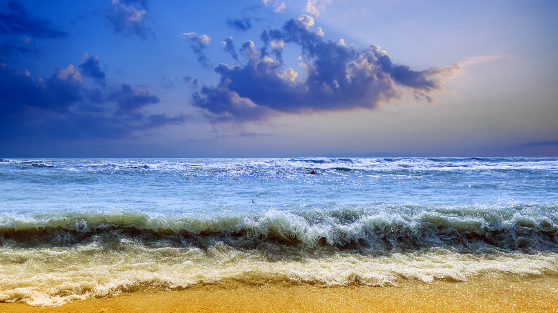 природа, моря, океаны, берег, шторм, волны, море, тучи, небо, песок