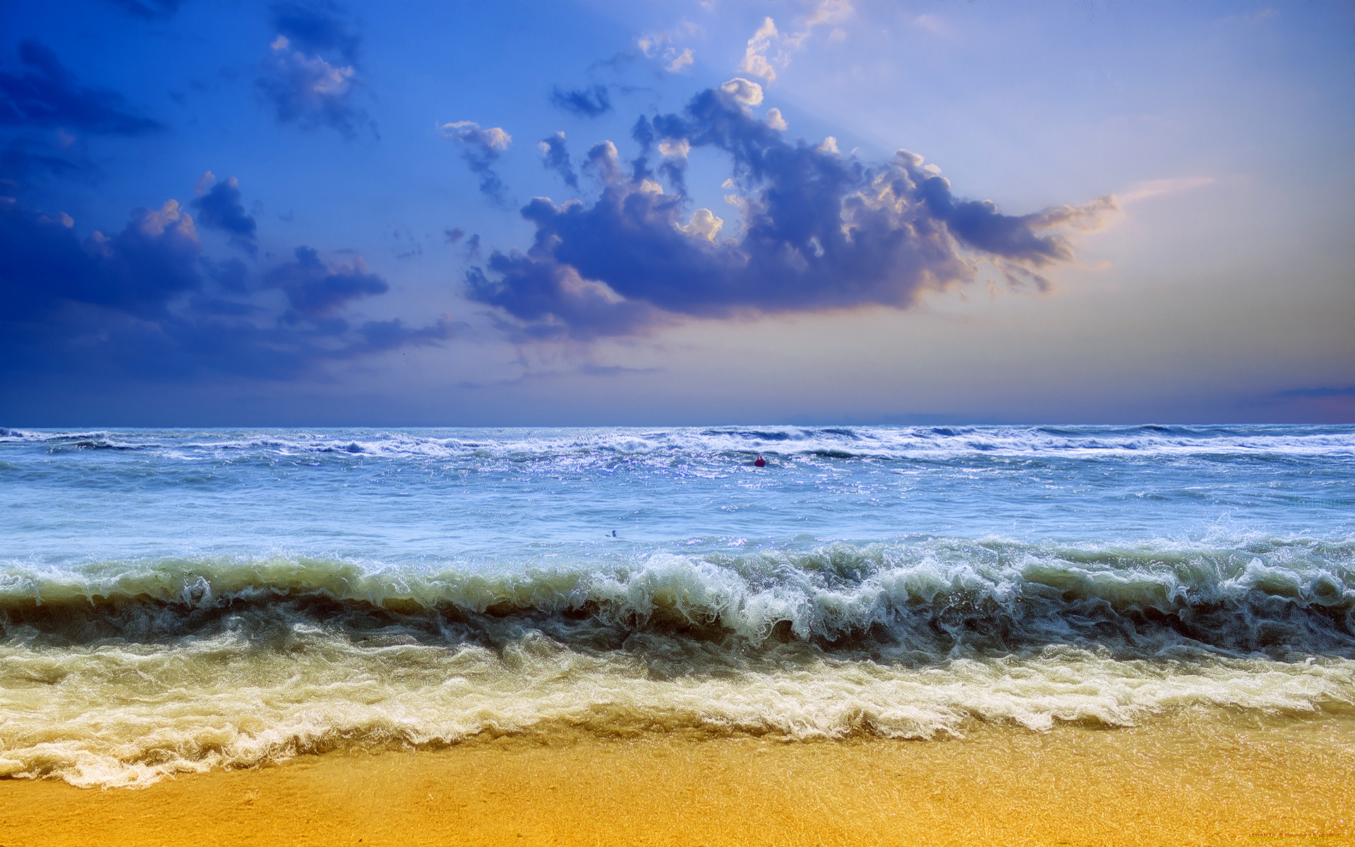 природа, моря, океаны, берег, шторм, волны, море, тучи, небо, песок