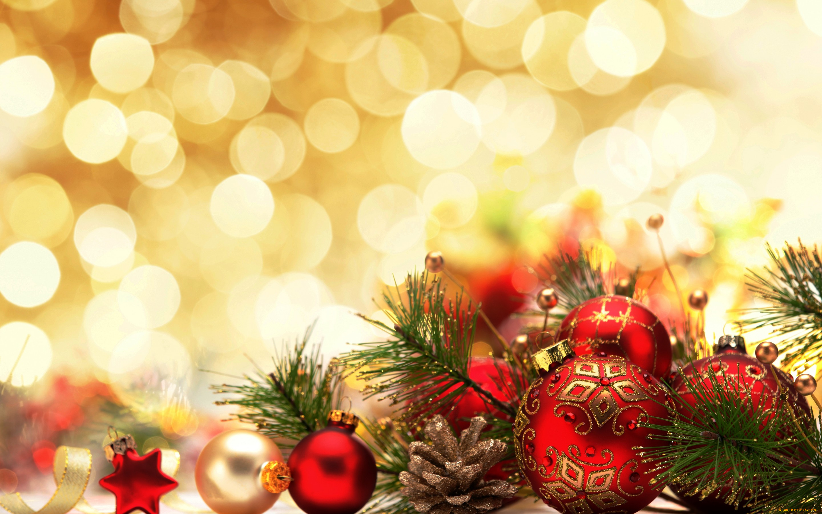 праздничные, шары, christmas, merry, украшения, новый, год, рождество, bokeh, decoration