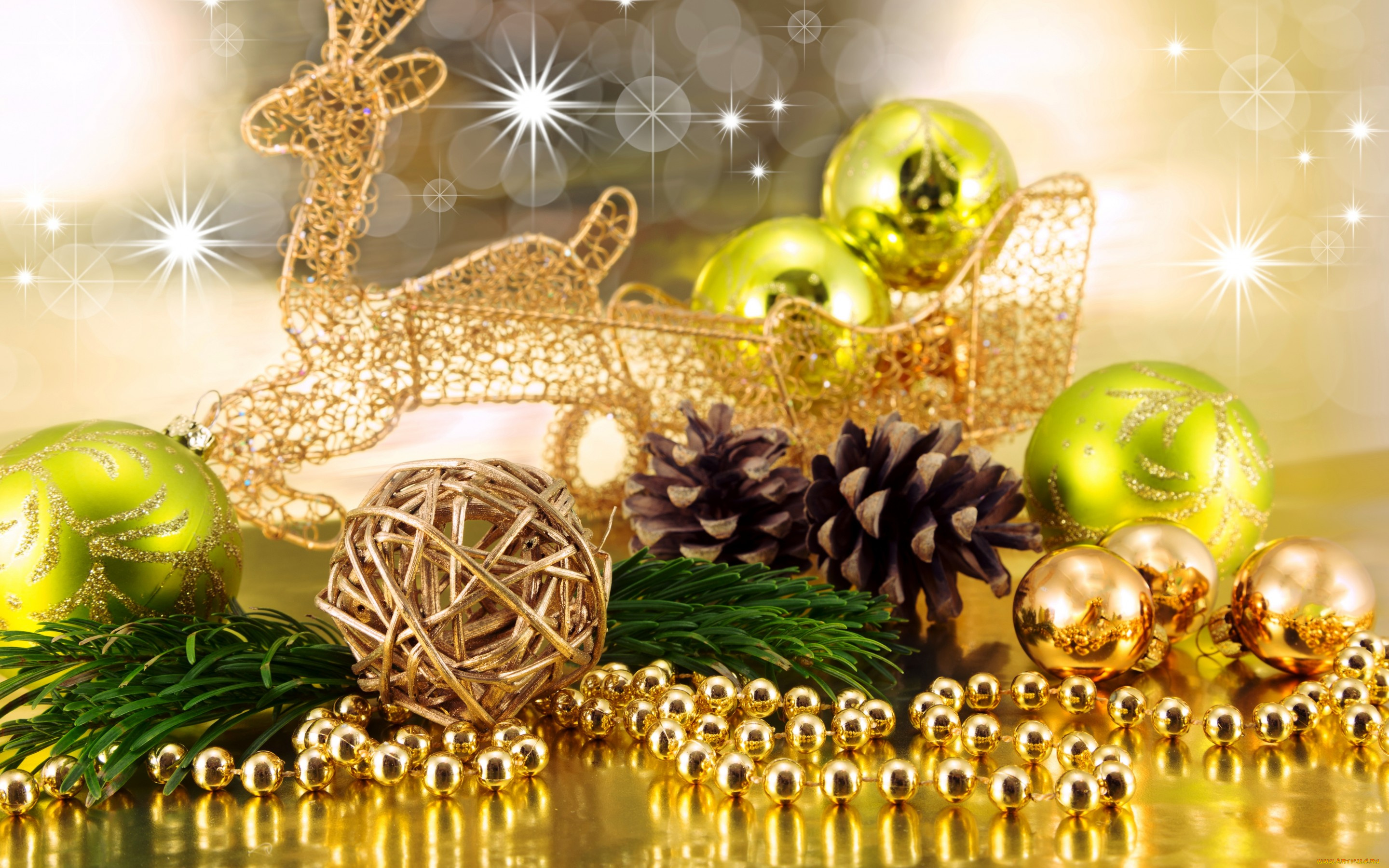 праздничные, украшения, bokeh, decoration, christmas, рождество, шары, новый, год, merry