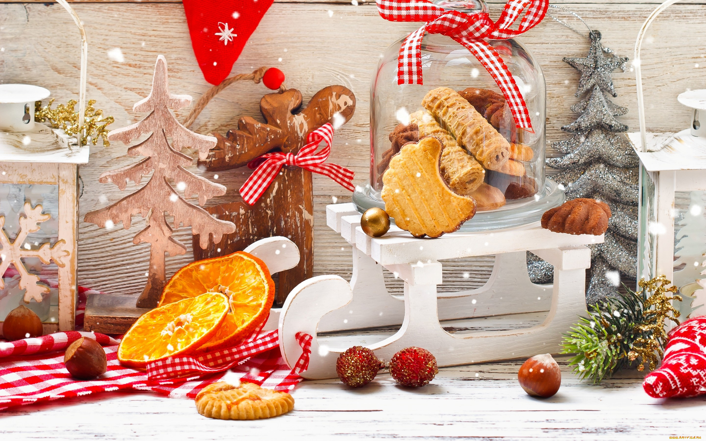 праздничные, угощения, xmas, украшения, снег, шары, новый, год, christmas, cookies, merry, рождество, decoration