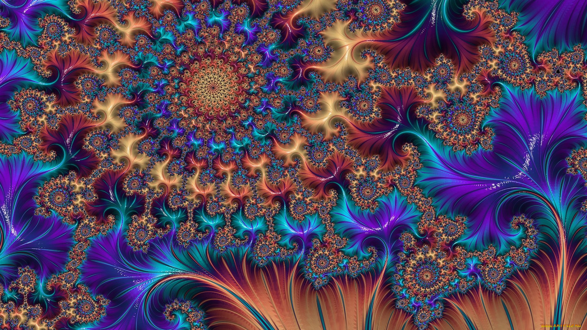 3д, графика, фракталы, , fractal, узор, фон, цвета