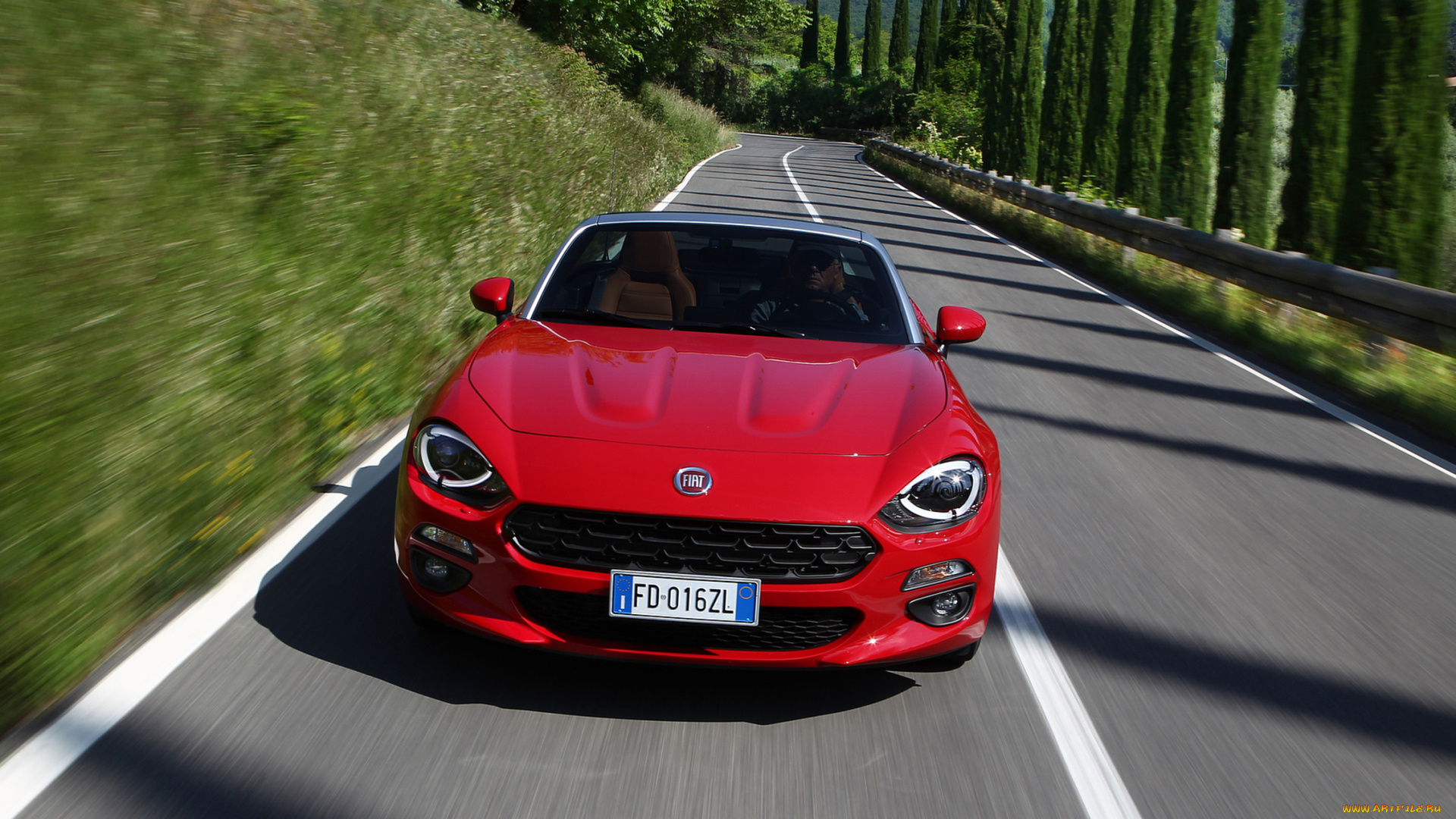 fiat, 124, spider, red, 2017, автомобили, fiat, 124, красный, 2017, spider, red