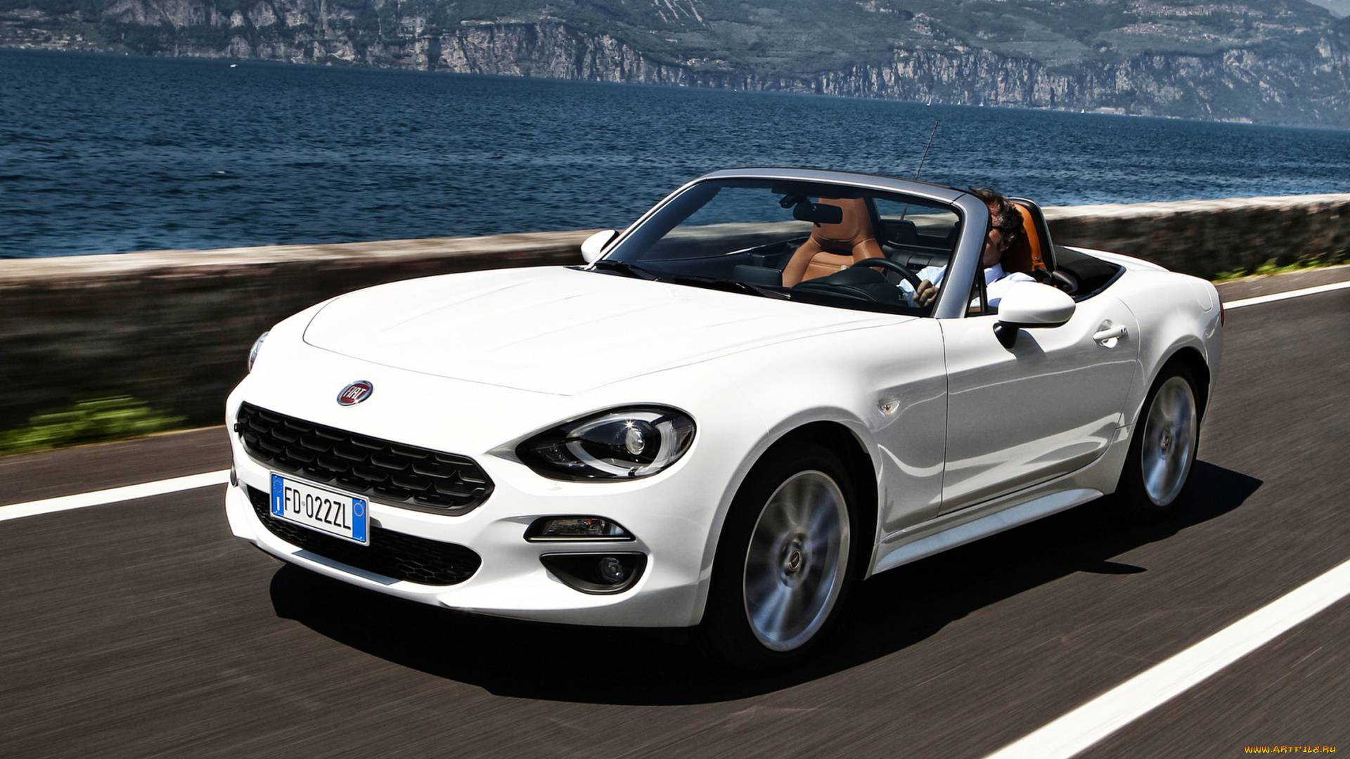 fiat, 124, spider, white, 2017, автомобили, fiat, 2017, white, 124, spider