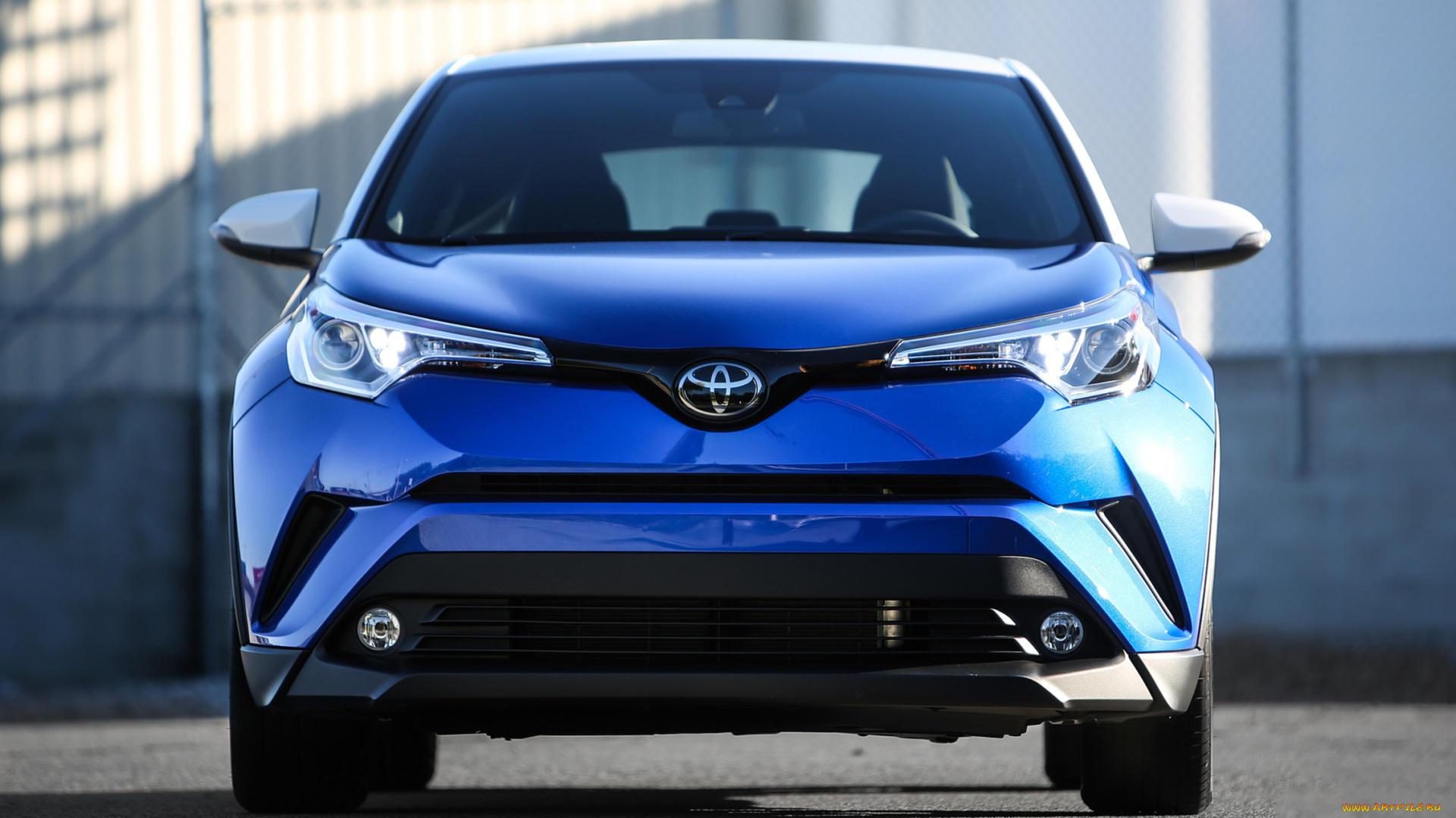 toyota, c-hr, 2018, автомобили, toyota, c-hr, синяя, белая, 2018