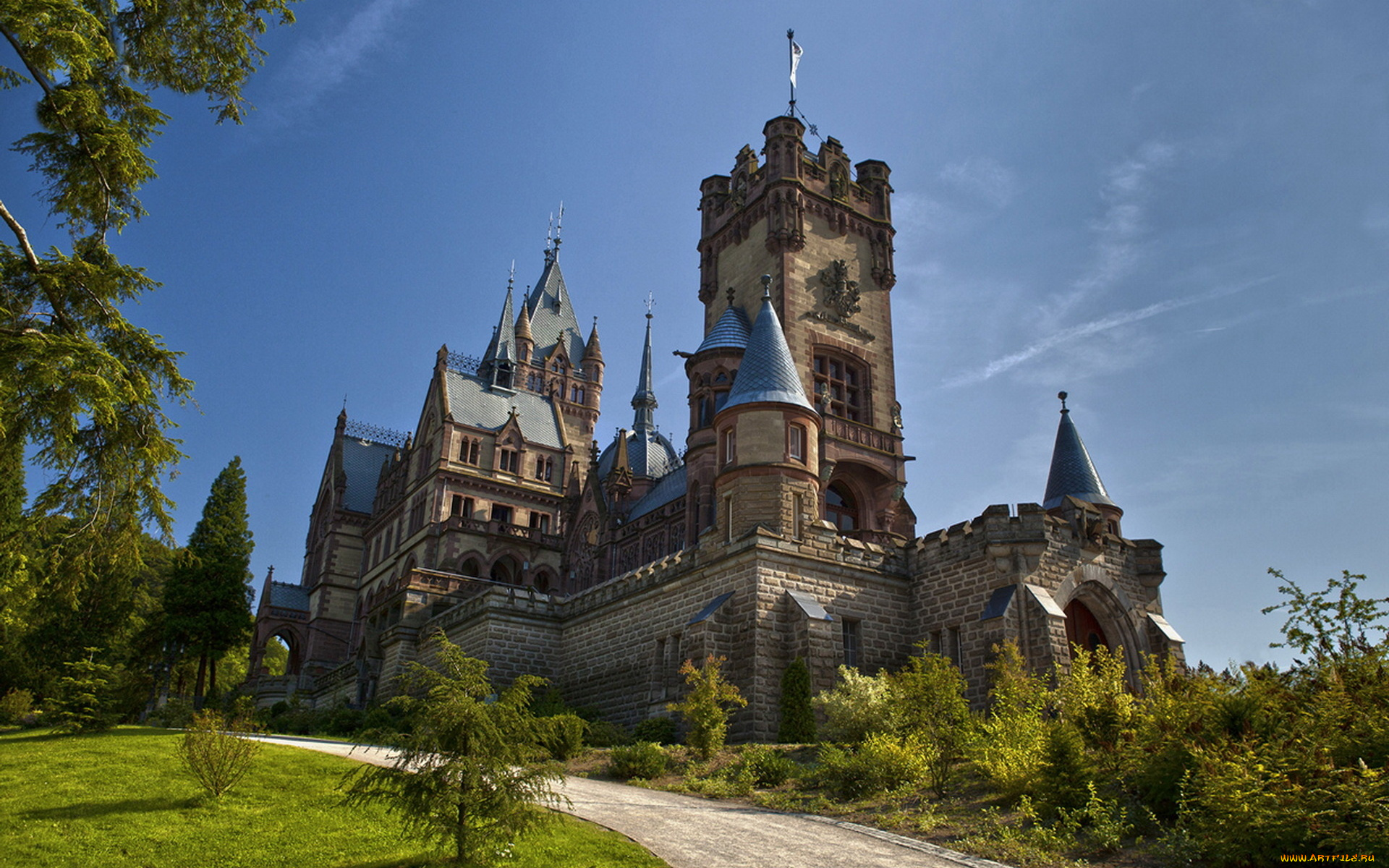 drachenburg, castle, города, замки, германии, drachenburg, castle