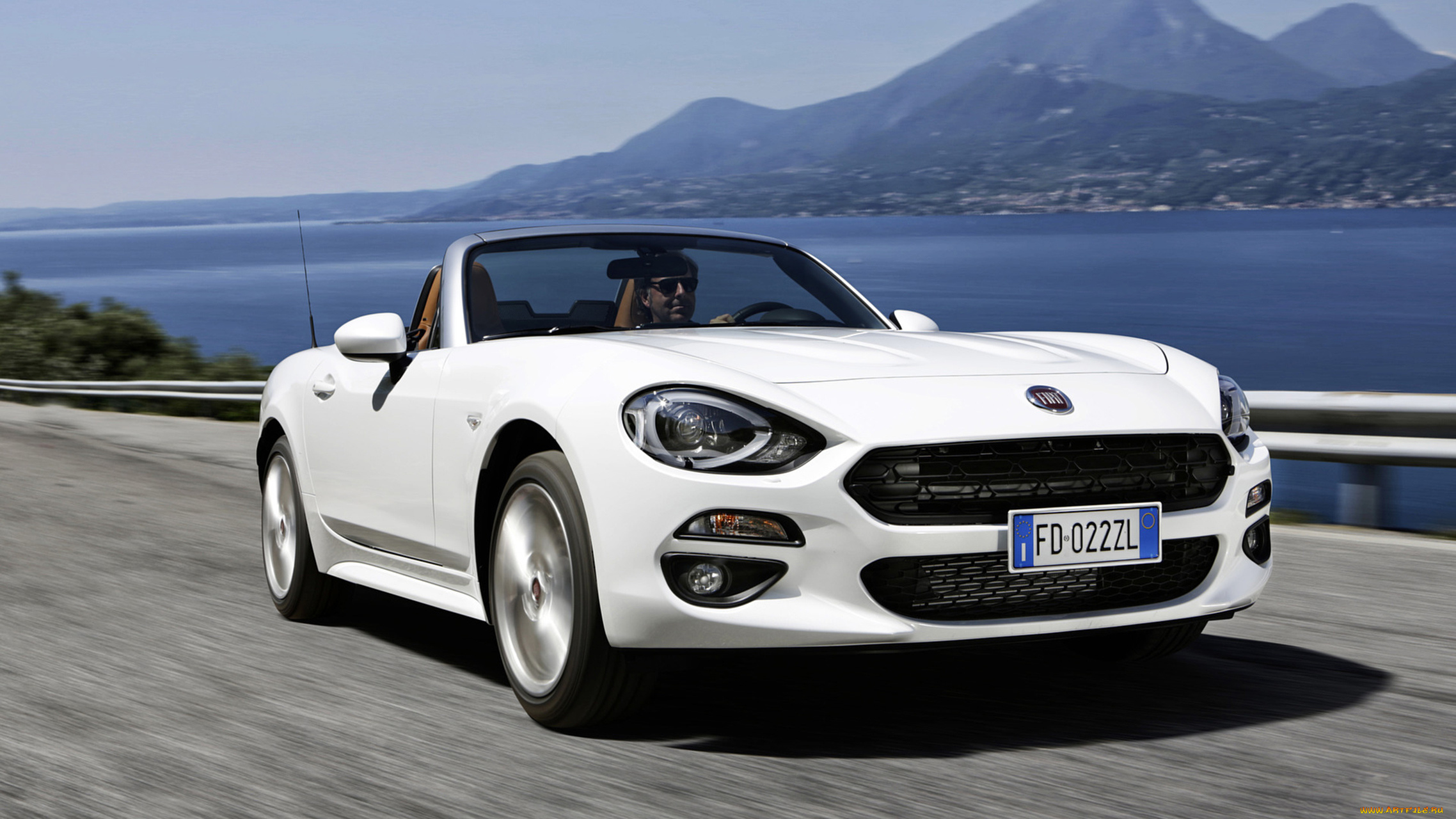 fiat, 124, spider, white, 2017, автомобили, fiat, 124, white, spider, 2017