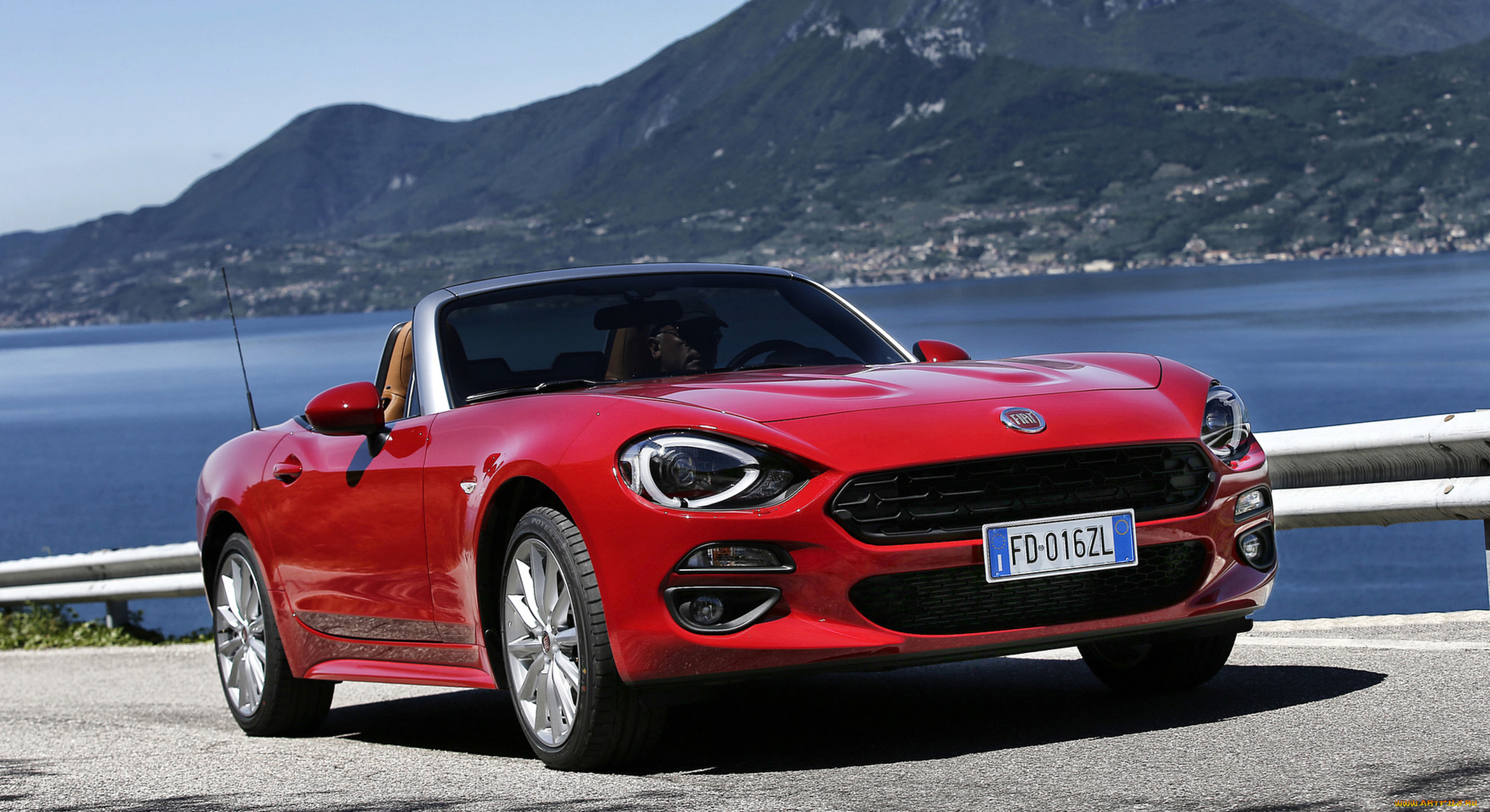 fiat, 124, spider, red, 2017, автомобили, fiat, spider, 124, красный, 2017, red