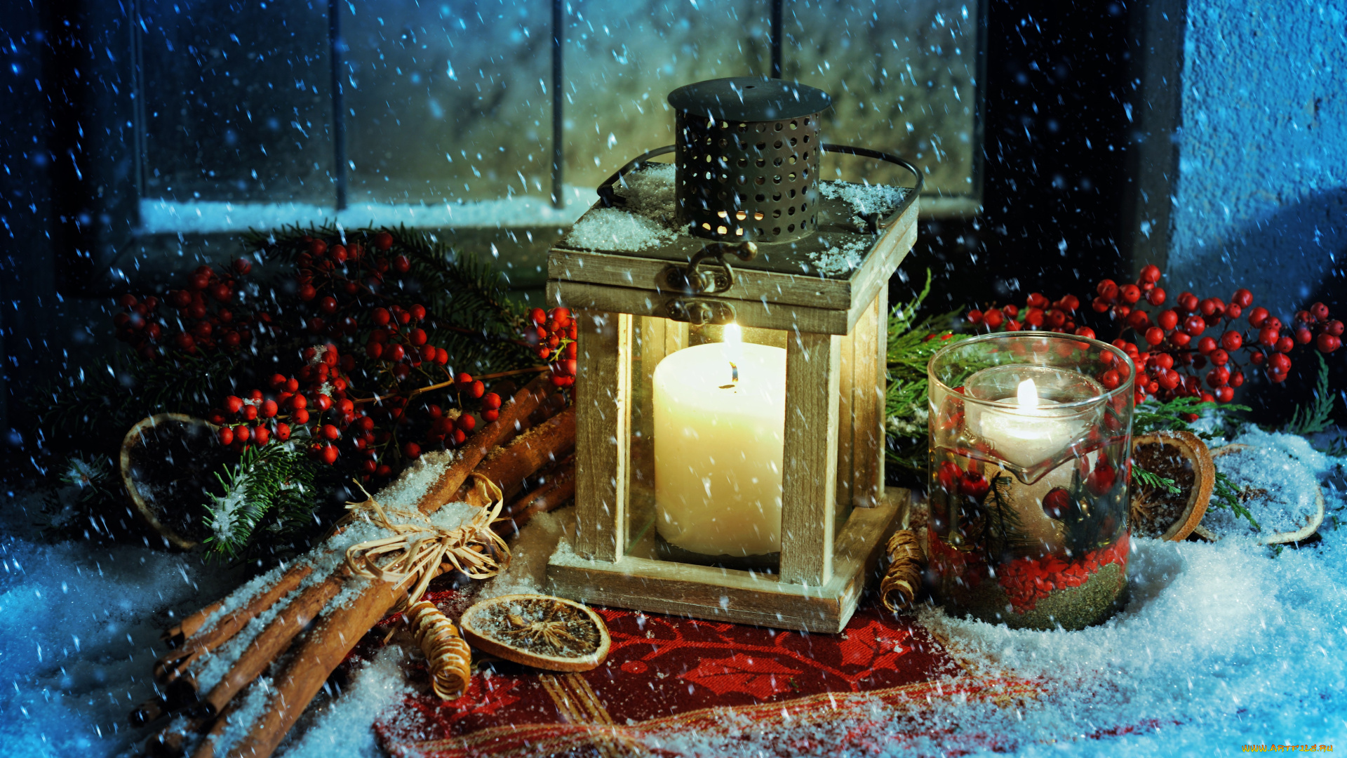 календари, праздники, , салюты, свеча, фонарь, снег