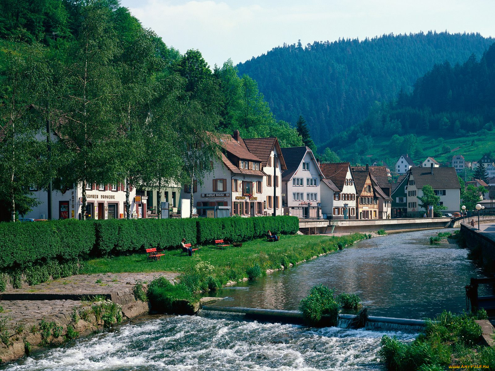 schiltach, germany, города, пейзажи