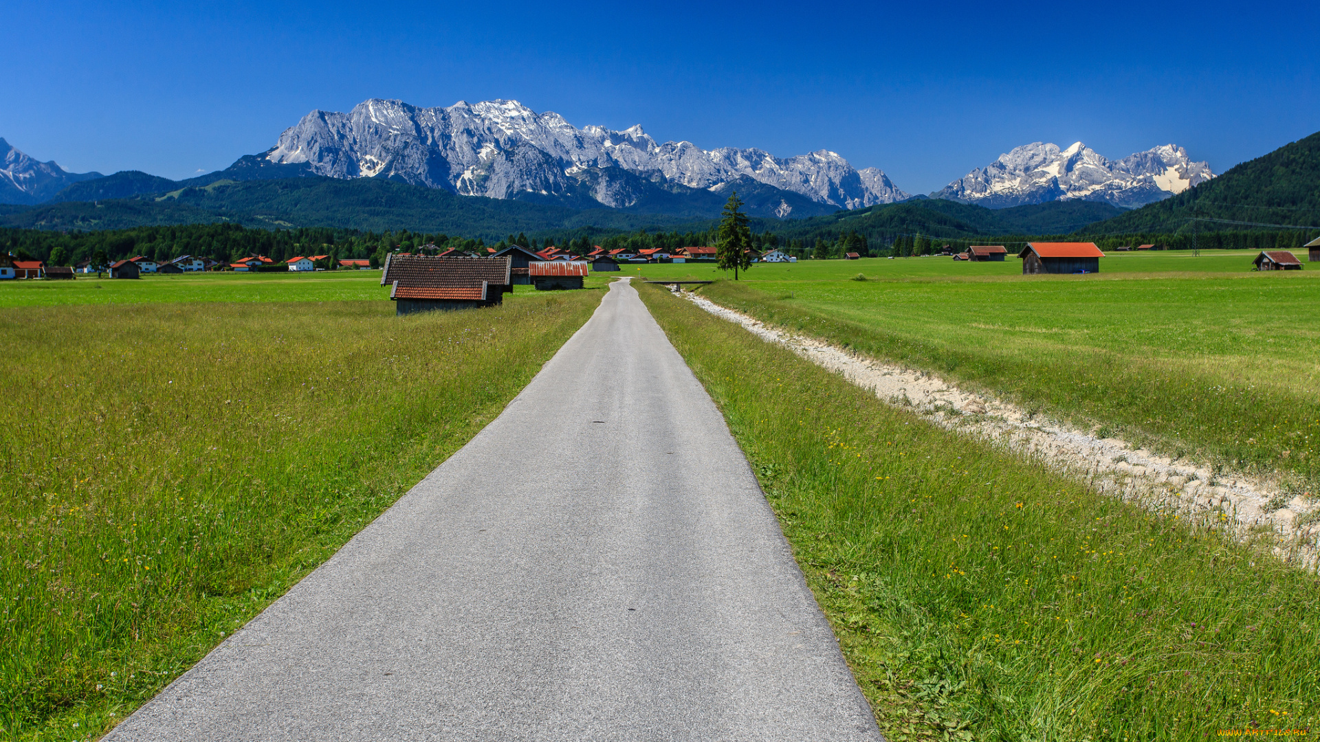 bavaria, , germany, природа, дороги, germany, alps, бавария, германия, альпы, горы, дорога, деревня