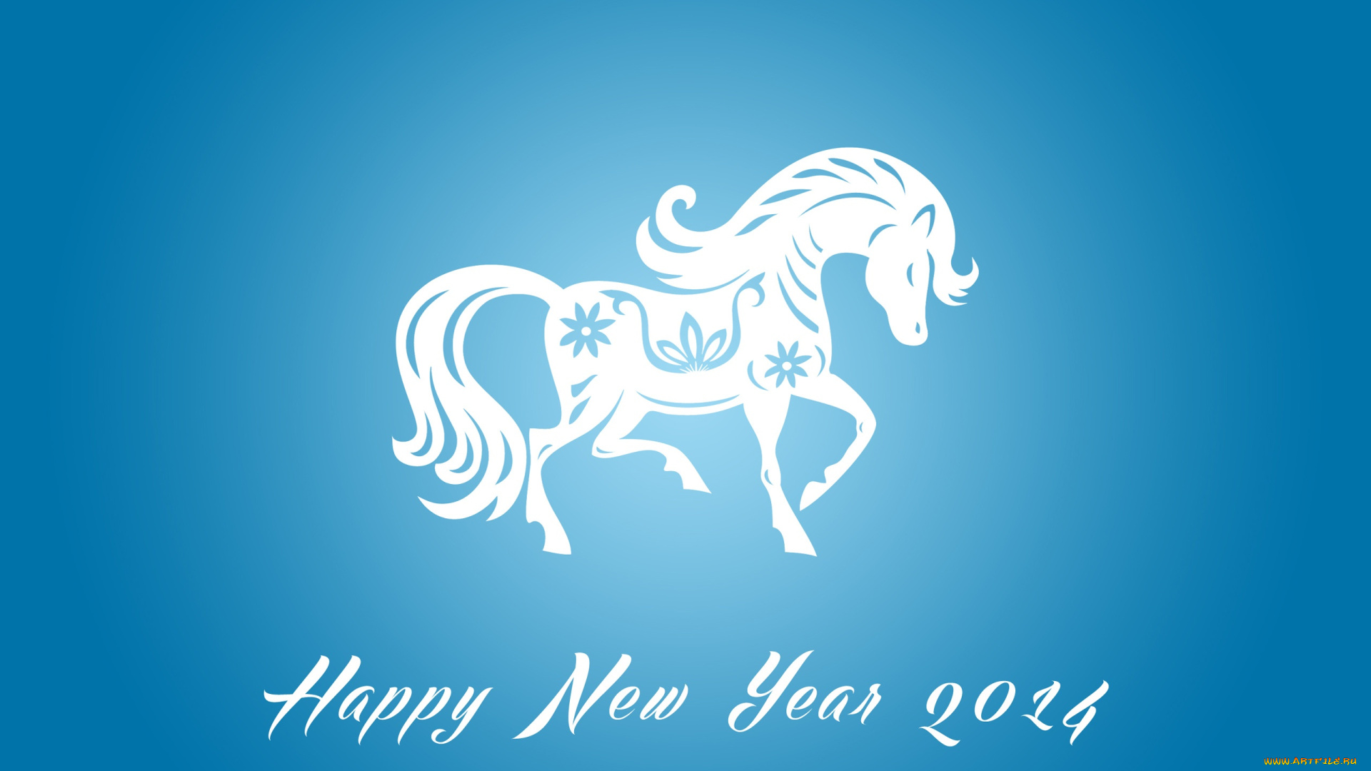 праздничные, векторная, графика, , новый, год, лошадь