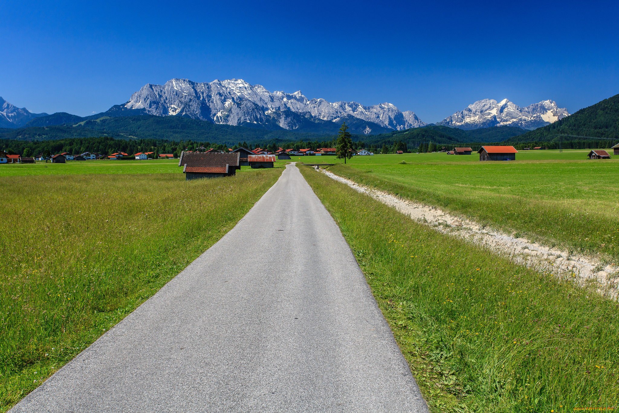 bavaria, , germany, природа, дороги, germany, alps, бавария, германия, альпы, горы, дорога, деревня