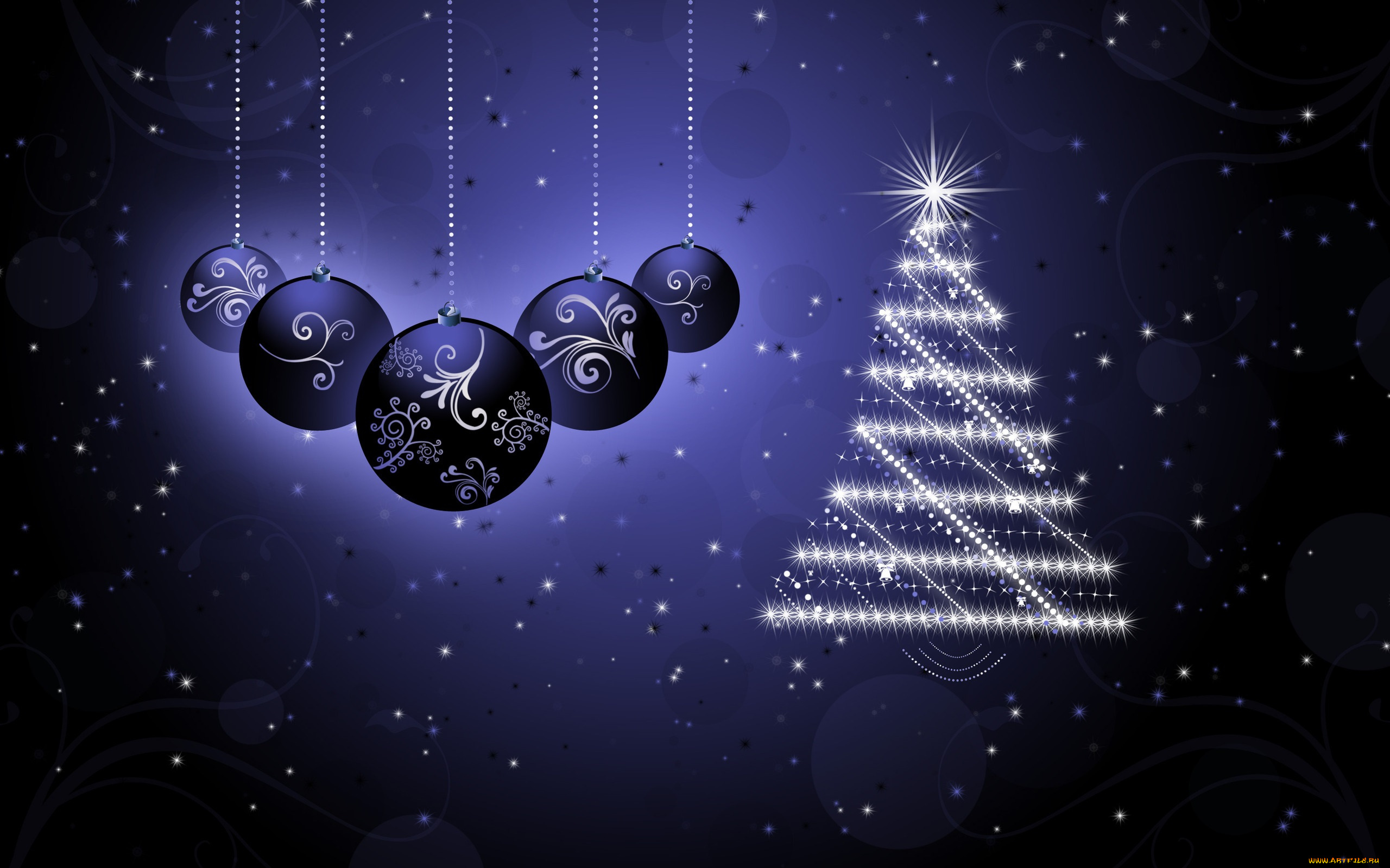 праздничные, векторная, графика, , новый, год, шары, снежинки