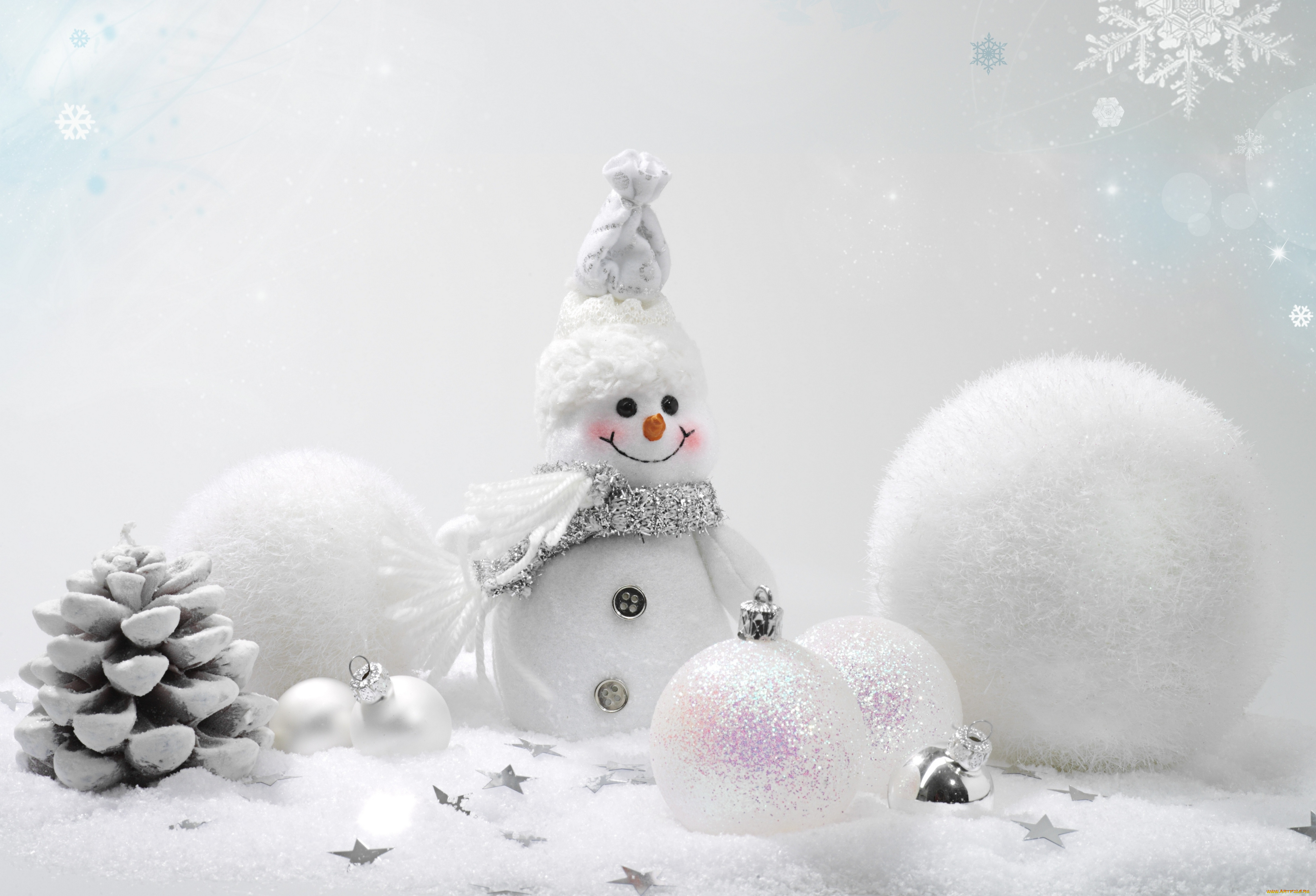праздничные, снеговики, снеговик, шарики, шишка