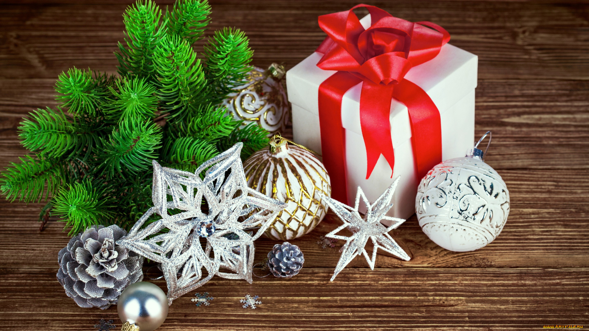 праздничные, подарки, и, коробочки, merry, decoration, christmas, рождество, новый, год, украшения, wood, подарок, елка, шары