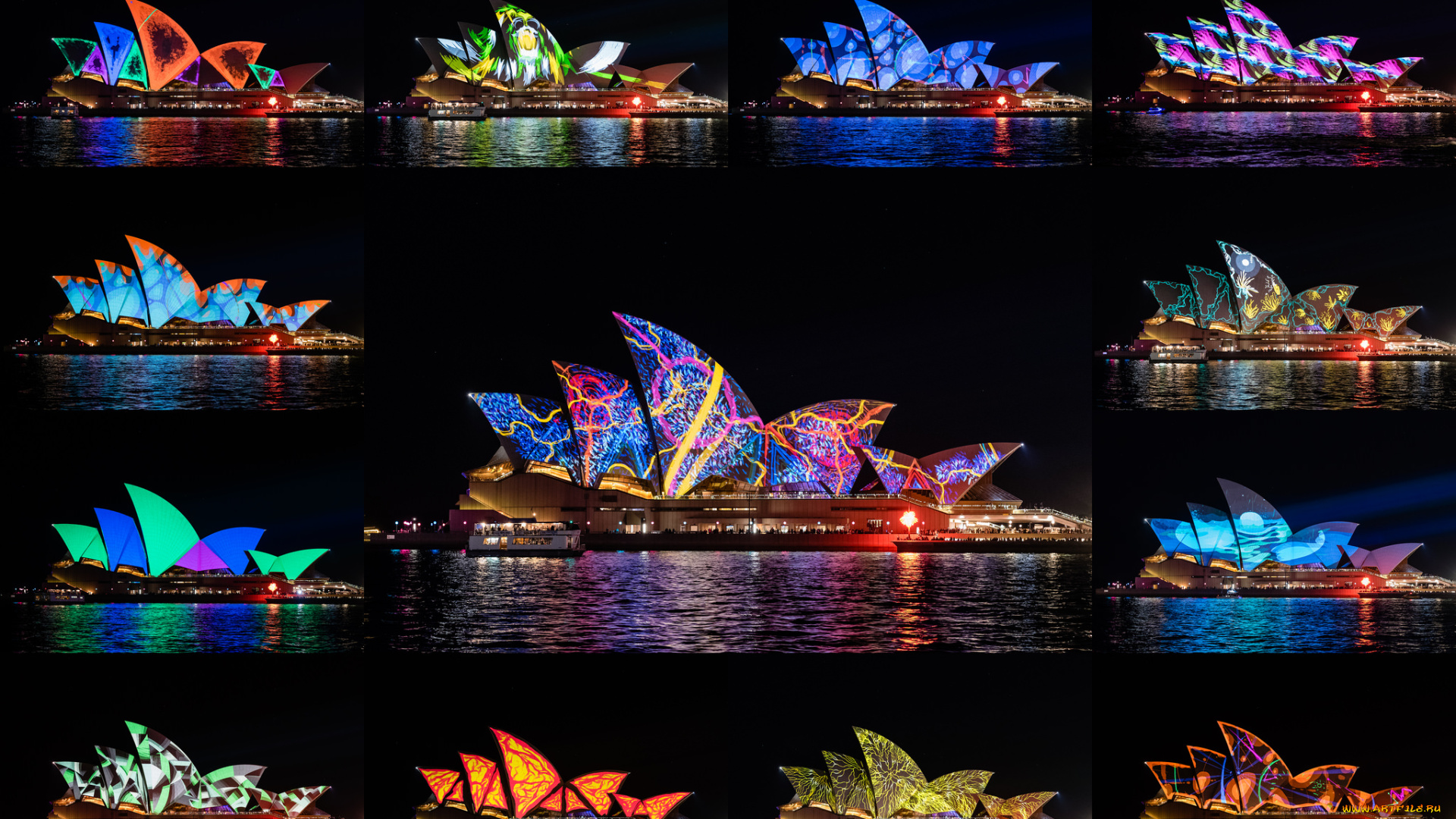 sydney, opera, house, collage, города, сидней, , австралия, коллаж