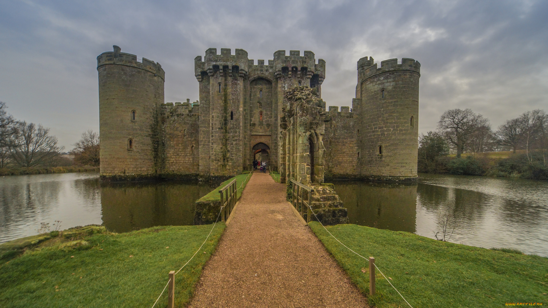 bodiam, castle, города, замки, англии, простор