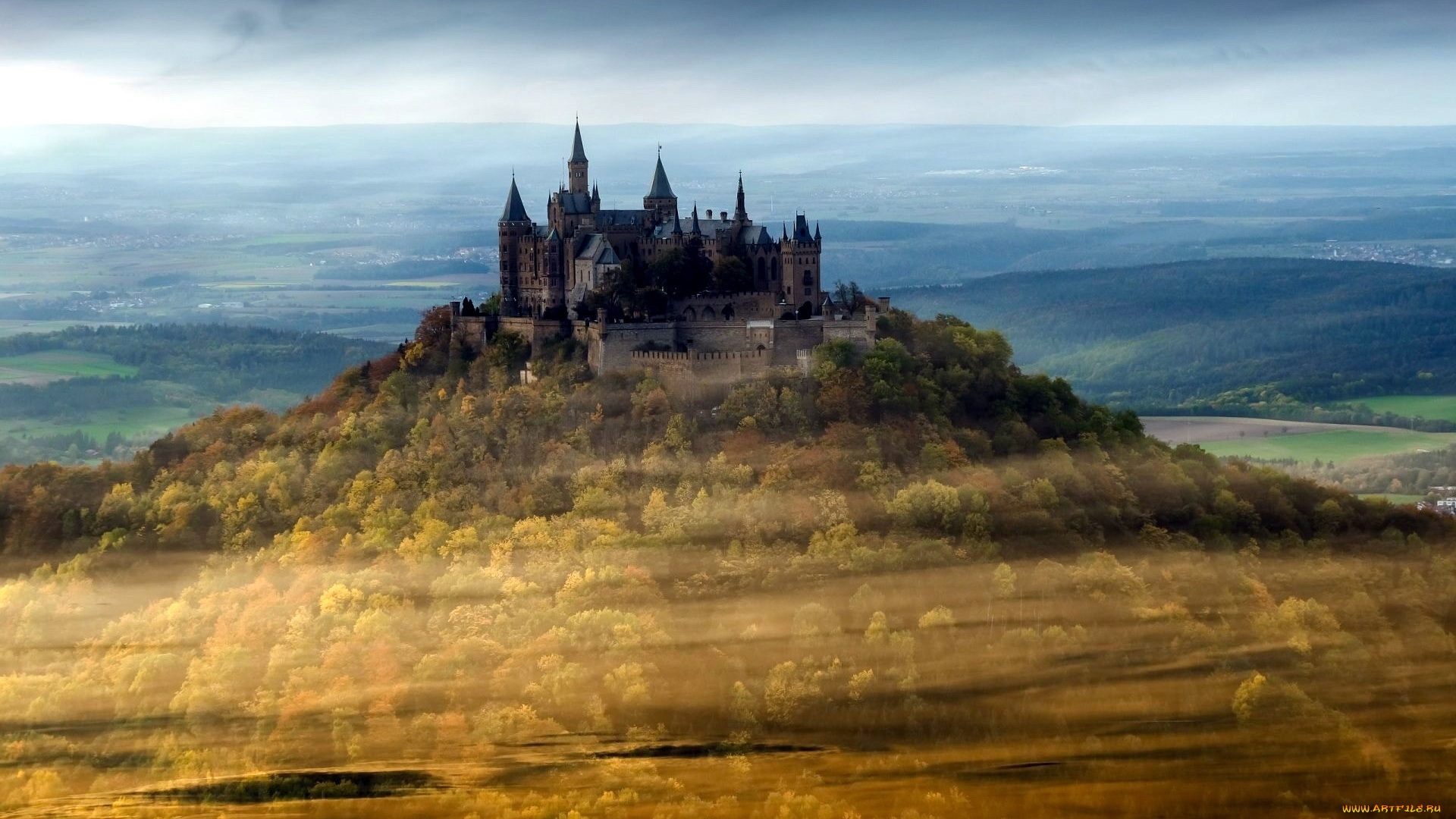 hohenzollern, castle, города, замки, германии, hohenzollern, castle