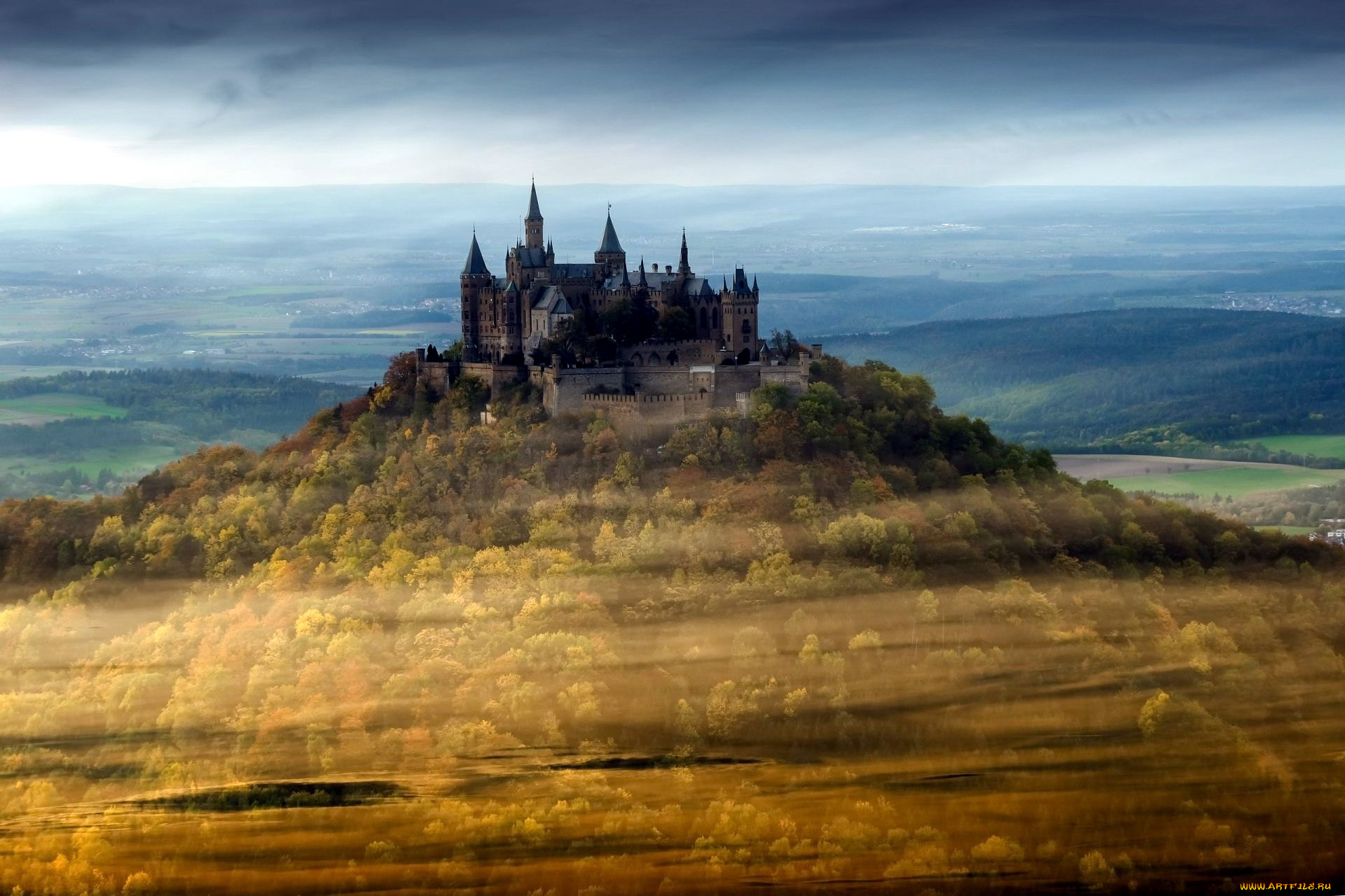 hohenzollern, castle, города, замки, германии, hohenzollern, castle