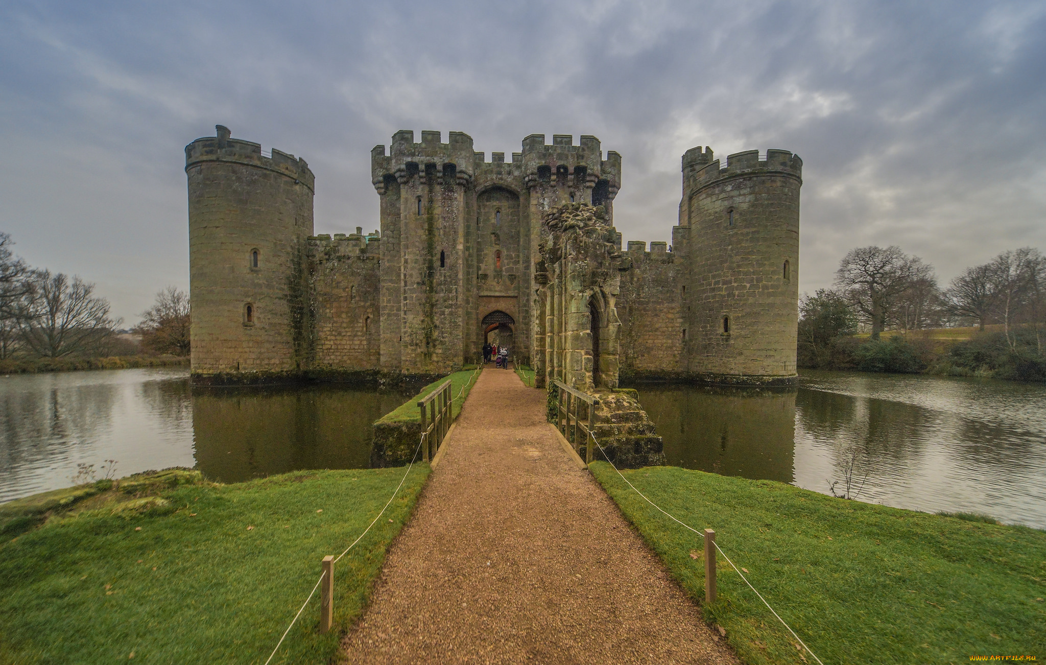 bodiam, castle, города, замки, англии, простор