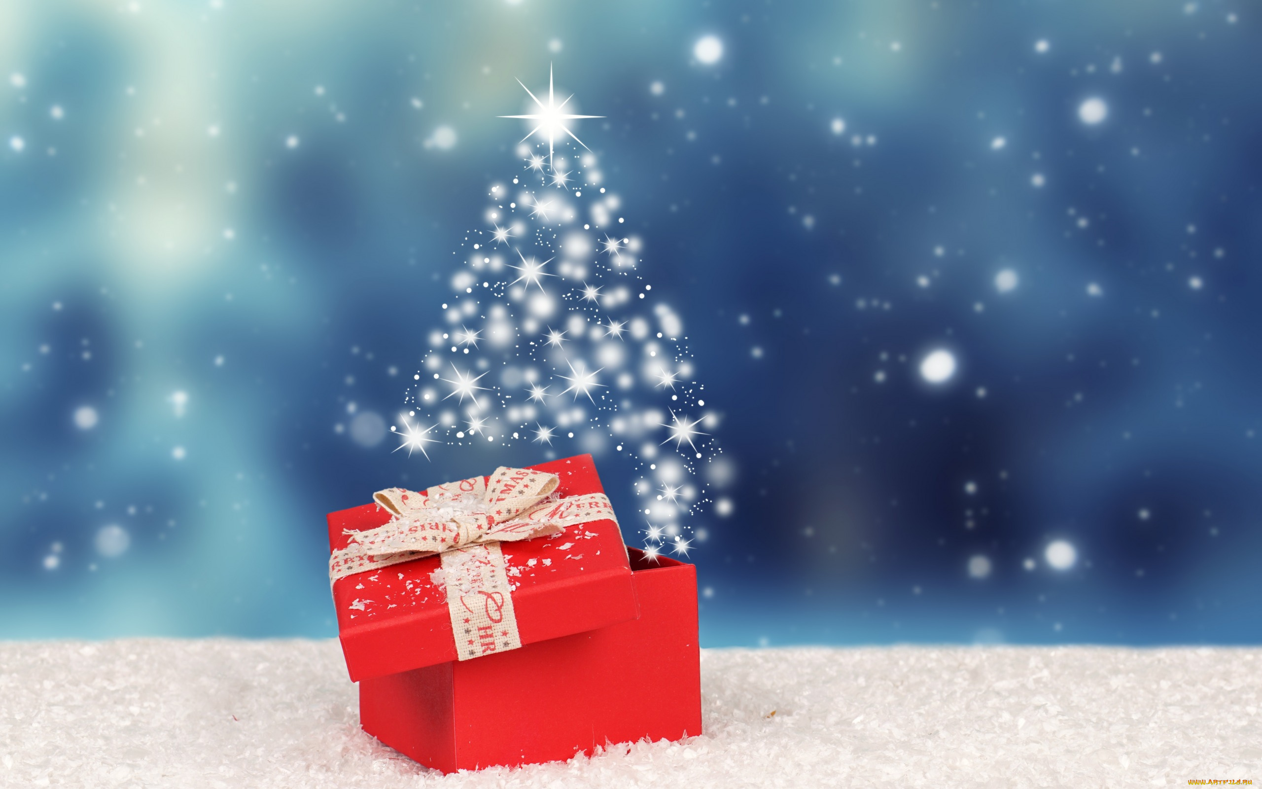 праздничные, подарки, и, коробочки, подарок, зима, новый, год, снег, фон