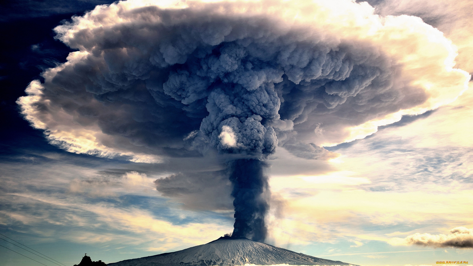 природа, стихия, извержение, вулкана