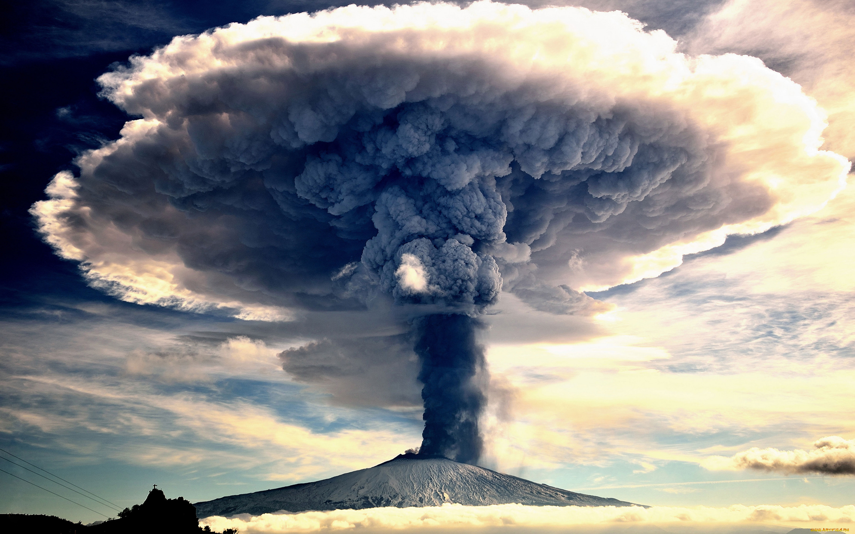 природа, стихия, извержение, вулкана