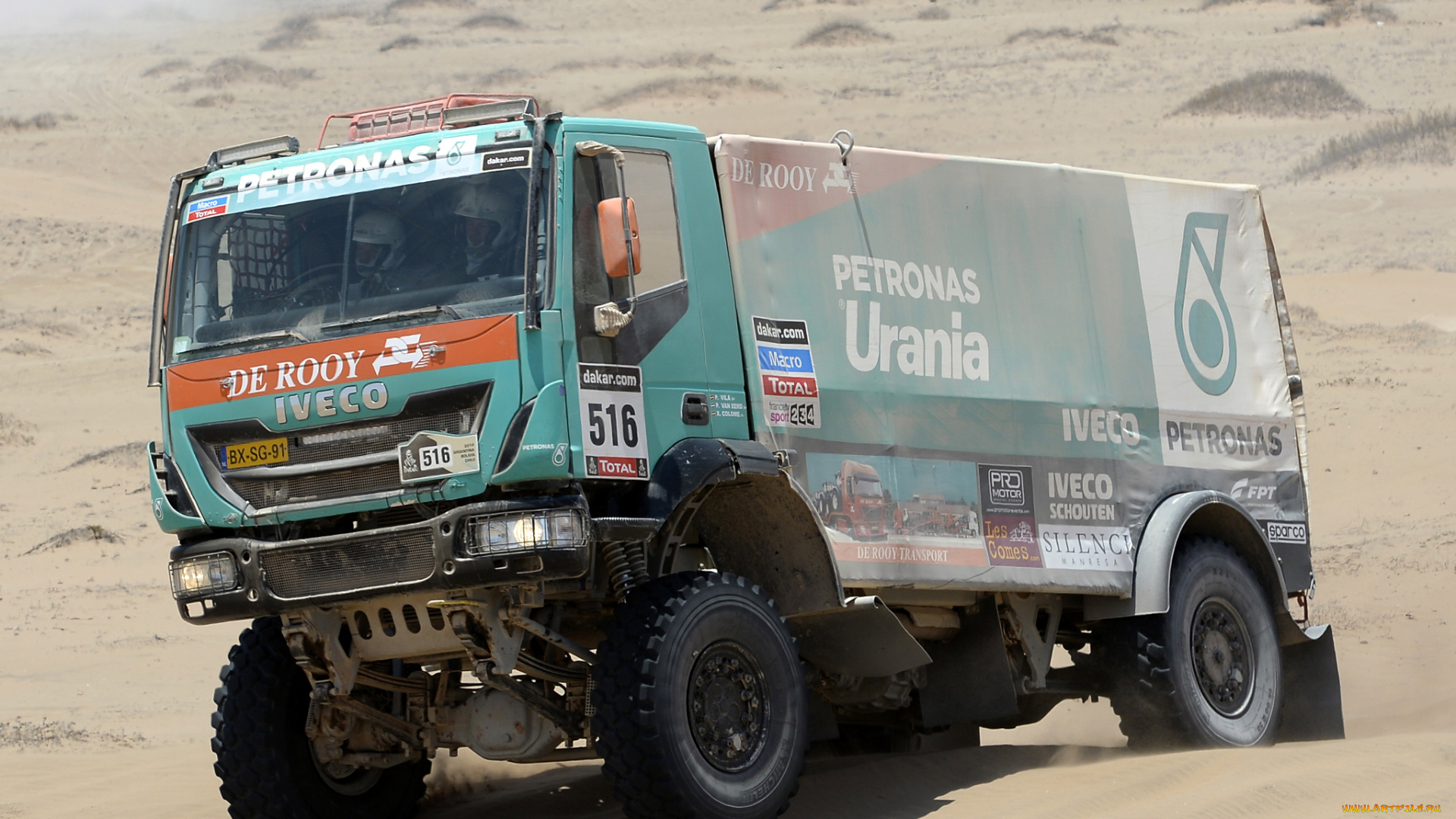 спорт, авторалли, iveco, trakker, evolution, iii, 4-4, 2012, зеленый, гонка, дакар