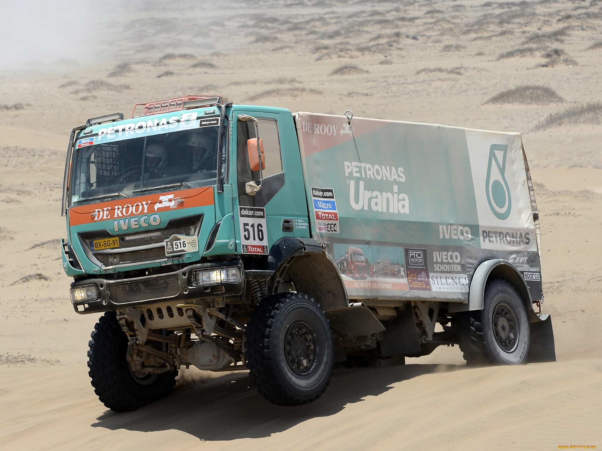 спорт, авторалли, iveco, trakker, evolution, iii, 4-4, 2012, зеленый, гонка, дакар