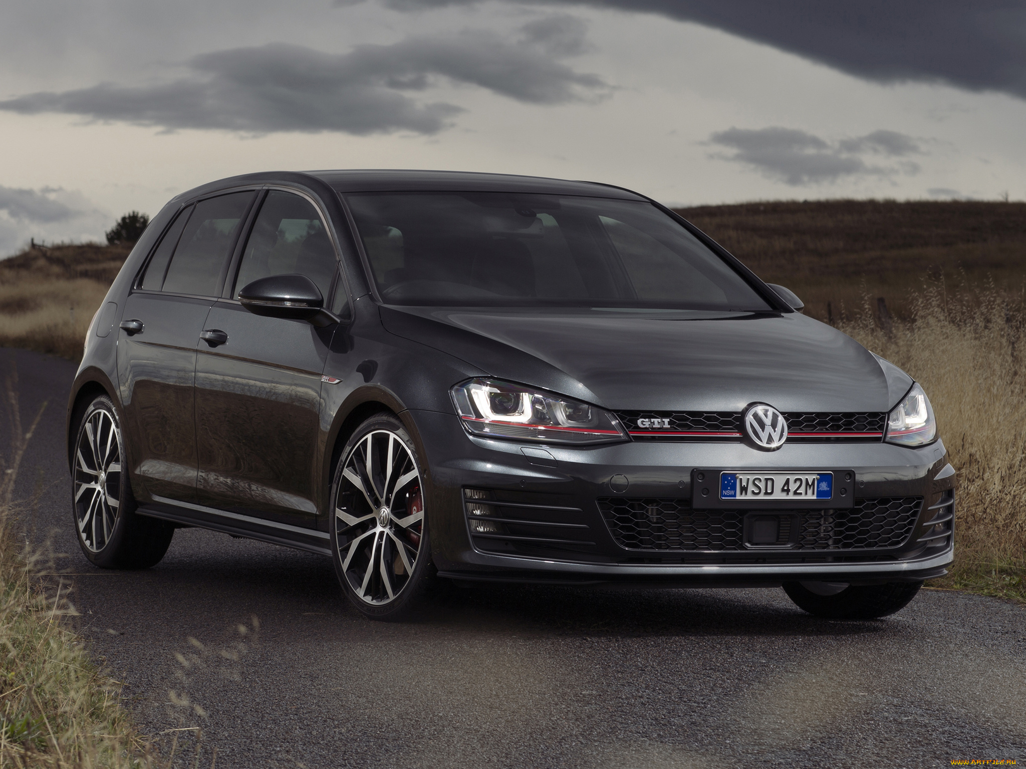 автомобили, volkswagen, темный, 2014г, typ, 5g, au-spec, 5-door, performance, golf, gti