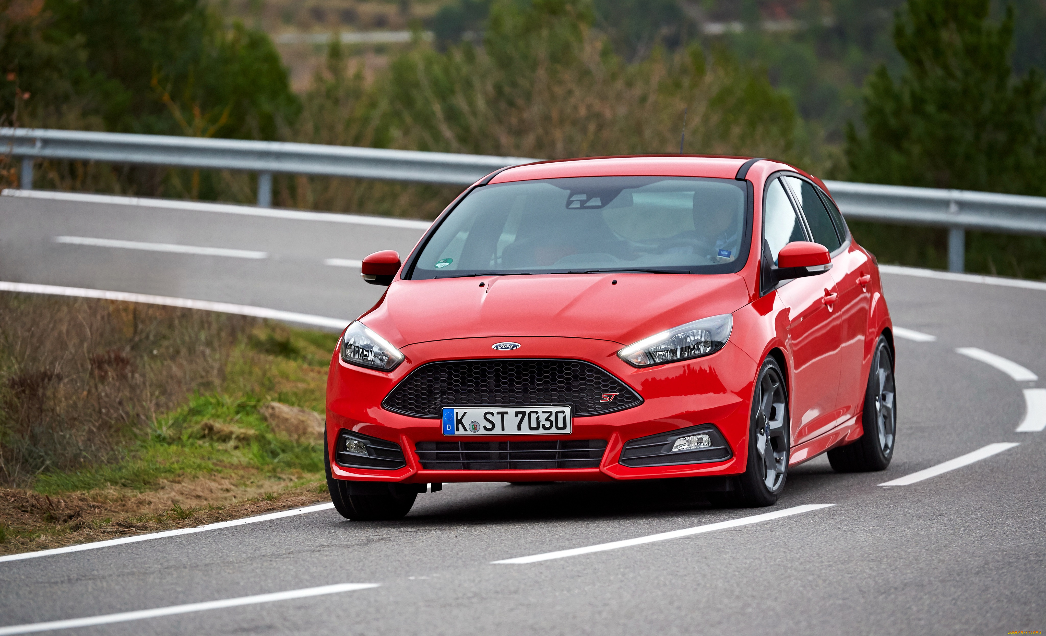 автомобили, ford, 2014г, st, focus, красный