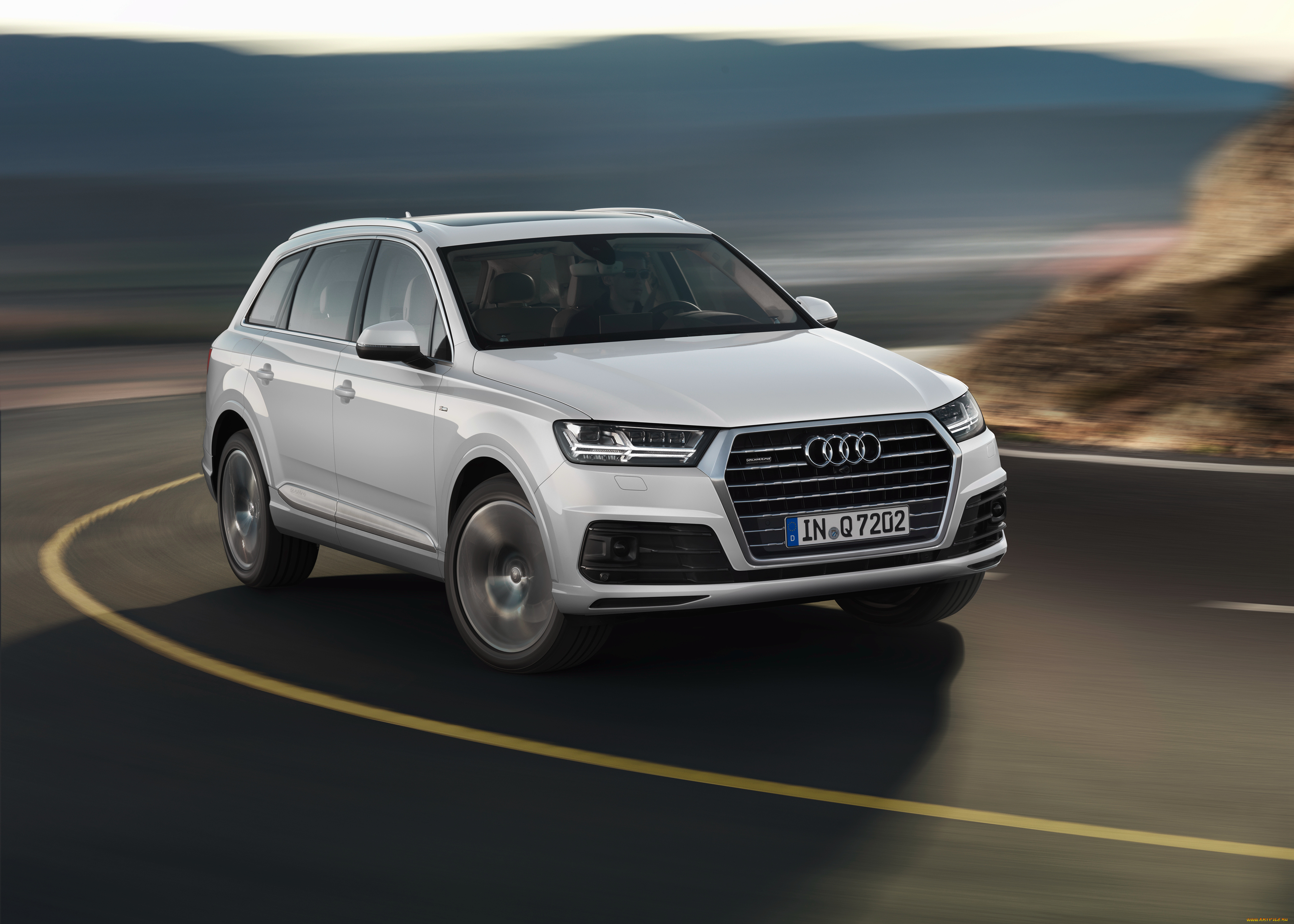 автомобили, audi, tdi, q7, светлый, 2015г, s, line, quattro