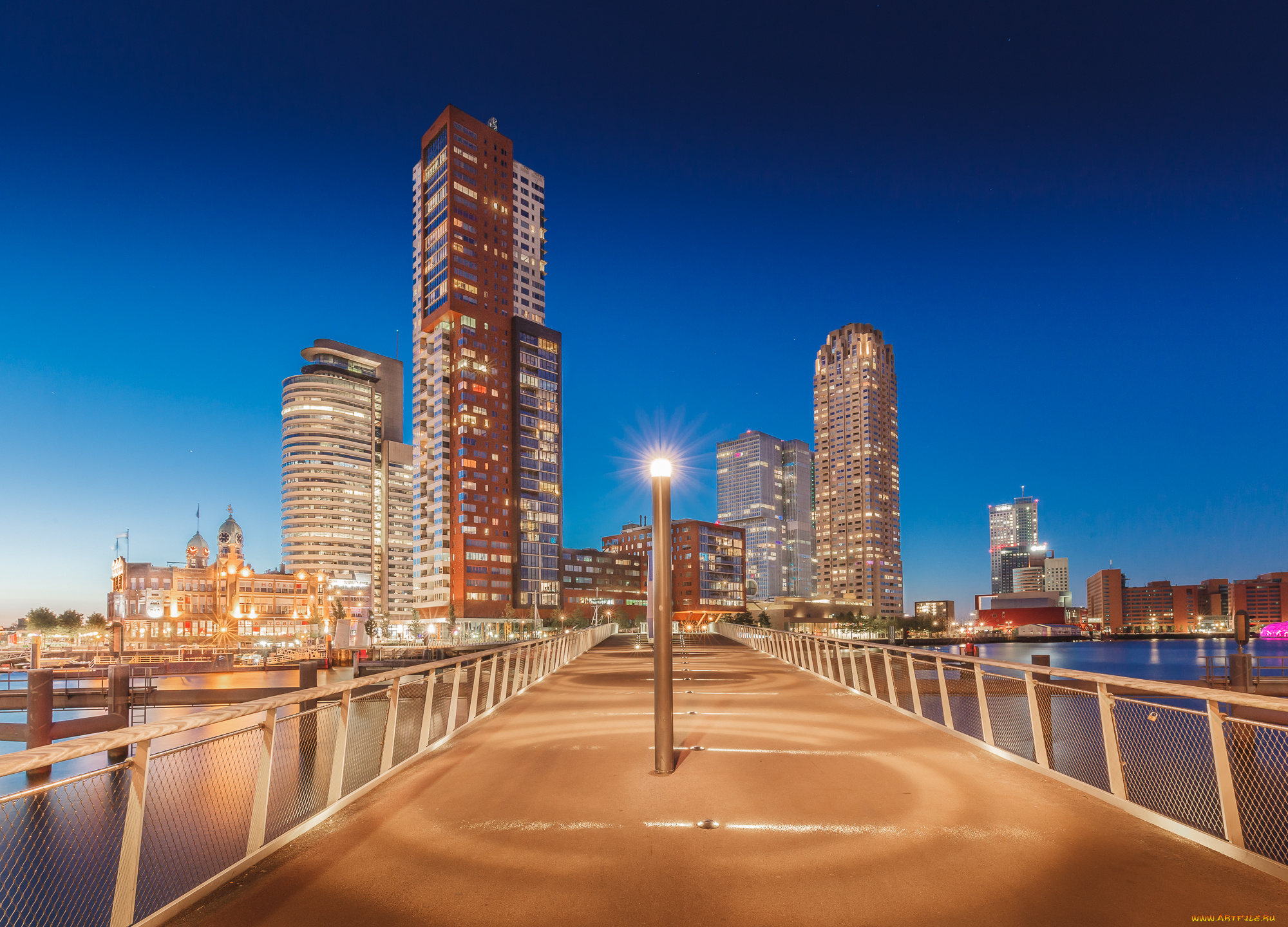 rijnhavenbrug, , rotterdam, города, -, мосты, река, фонарь, мост