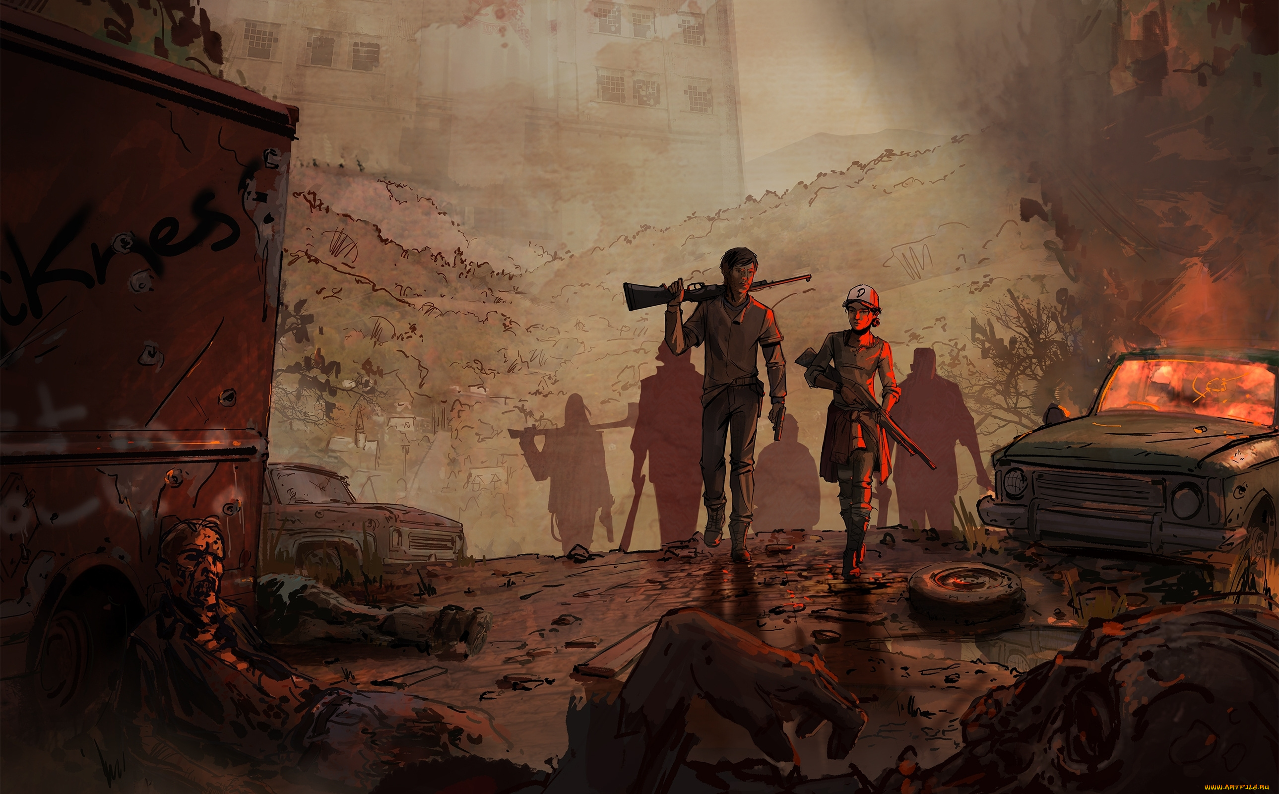 Обои на пк зомби. The Walking Dead: a New Frontier. The Walking Dead a New Frontier обои. Постер Ходячие мертвецы Telltale.