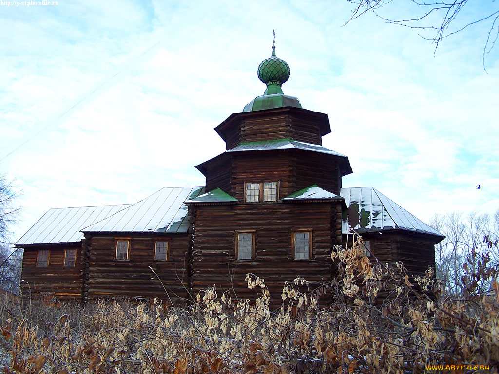 кострома, музей, деревянного, зодчества, поздняя, осень, города, православные, церкви, монастыри